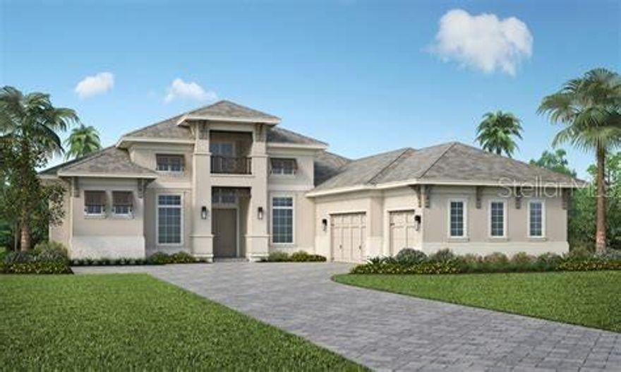 Welcome to one of the most prestigious gated community in Lakewood Ranch. The Lake Club residents enjoy an amenity rich experience and club lifestyle  with dining, bar, tennis, pickle ball, resort style pools, well equipped fitness center and concierge. This homesite has a side facing oversized garage, well laid out open floorplan and a water view. The master bedroom includes two walk-in closets, dual vanities, and linen closet. Pocketing sliders provide easy access to a lovely lanai space for easy living or elegant entertaining.
