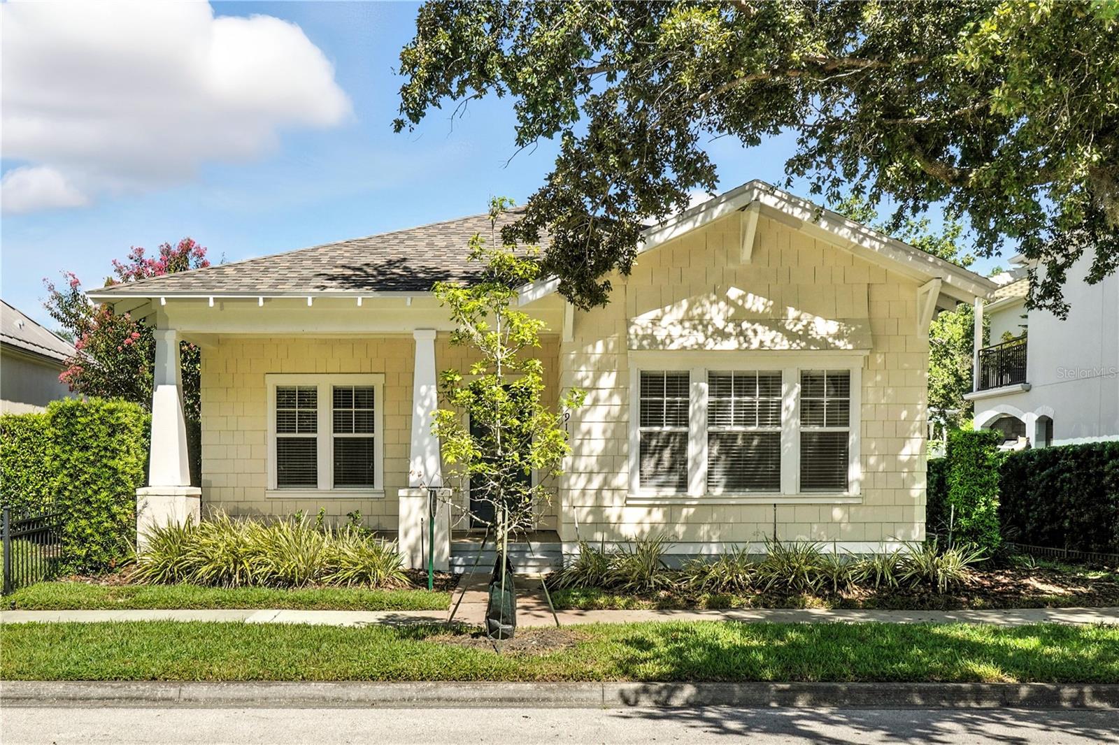 Highly Sought-After Monticello Floor Plan in South Village! Welcome to 912 Pawstand, a charming one-level home located in the heart of Celebration’s South Village. This beautifully designed 3-bedroom, 2-bath residence features a spacious layout with a 2-car attached garage and is just a short walk to the community pool and playground. Inside, you’ll find a bright and open living space with a separate dining room, and a kitchen that seamlessly flows into the family room, making it perfect for everyday living or entertaining guests. The primary bathroom offers a dual-sinks, a garden tub, separate shower & walk-in closet. From the living area, step out to a private outdoor patio—ideal for enjoying your morning coffee or BBQ's. Split plan with two additional bedrooms on the opposite side of the home with second bath with shower/tub combo. A walk-in closet is conveniently located just outside the bathroom. The washer/dryer is located in the garage. NEW CARPET & PAINT. Roof, A/C & hot water heater have all been replaced within the past several years. Residents of Celebration enjoy access to Town Center events, shops, restaurants, miles of walking and biking trails, and much more. Don’t miss this opportunity to own one of the most desirable floor plans in one of Central Florida’s most iconic communities!