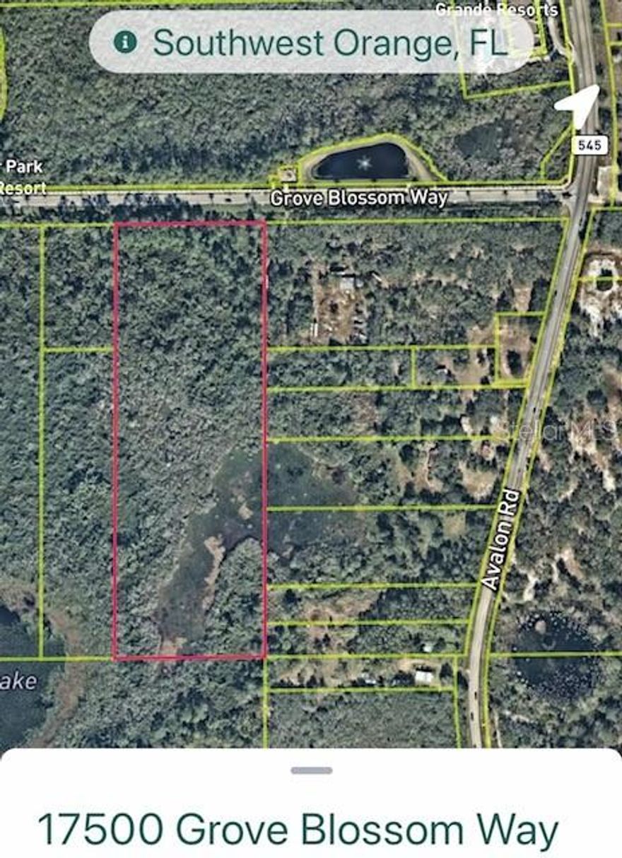 Almost 14 acres. Looking for Developers. This is a prime area of Winter Garden just off Avalon Rd on Grove Blossom Way. Very close to the Grove Resort, Disney, Shopping, Hwy 474. Hwy 192 and I-4. Take a look today!