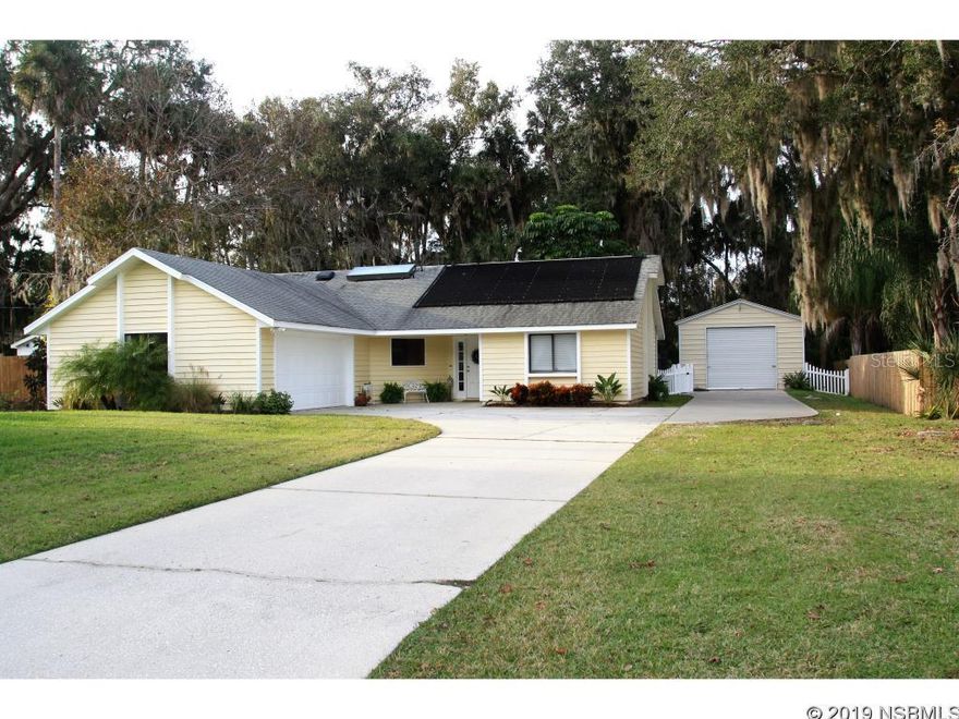 Newly renovated open floor plan family home in sought after Corbin Park. This home features a covered entry, granite counter tops, stainless steel appliances, and a screened salt water in-ground solar heated pool-removable security fence. It has an office with a walk in closet and a large flex room. There is a newer detached 18x26 garage to store car/boat/camper with a 10x10 roll up door. The detached garage has water and electric, is rated for 150 mph wind and made by Carolina carport. Brand new Air Conditioner. This is a nice home located minutes to shopping and the beach. ;Water: City