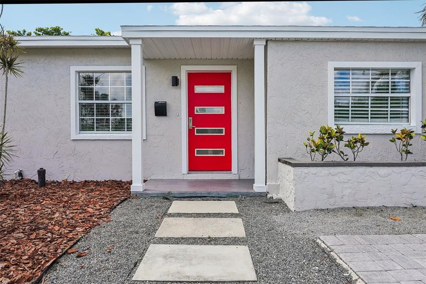 Completely remodeled and move-in ready, this stunning North St. Petersburg home combines modern style, smart updates, and an unbeatable location. Featuring 3 bedrooms, 2 bathrooms, and a desirable split-bedroom floor plan, this home has been thoughtfully renovated from top to bottom. The beautiful new kitchen showcases white Shaker cabinetry, custom granite countertops, a subway-tile backsplash, and top-of-the-line stainless steel appliances. The spacious primary suite offers a private retreat with a large walk-in closet, a dedicated laundry room, and a luxurious en-suite bathroom featuring a custom glass walk-in shower.
Two additional bedrooms offer ample closet space and share a beautifully updated guest bathroom with a new tub and subway tile surround. Major upgrades include a NEW ROOF (2025), new water heater, luxury vinyl flooring throughout, and updated interior and exterior doors. Outside, enjoy the brilliantly designed low-maintenance landscaping, additional guest parking, and a large backyard complete with a storage shed and rear alley access offering extra parking for a boat or RV. Ideally located just minutes from Downtown St. Petersburg, Tampa International Airport, and the Gulf beaches, while also conveniently close to Publix, Target, HomeGoods, restaurants, and everyday shopping. This is the perfect blend of modern updates, functionality, and location.