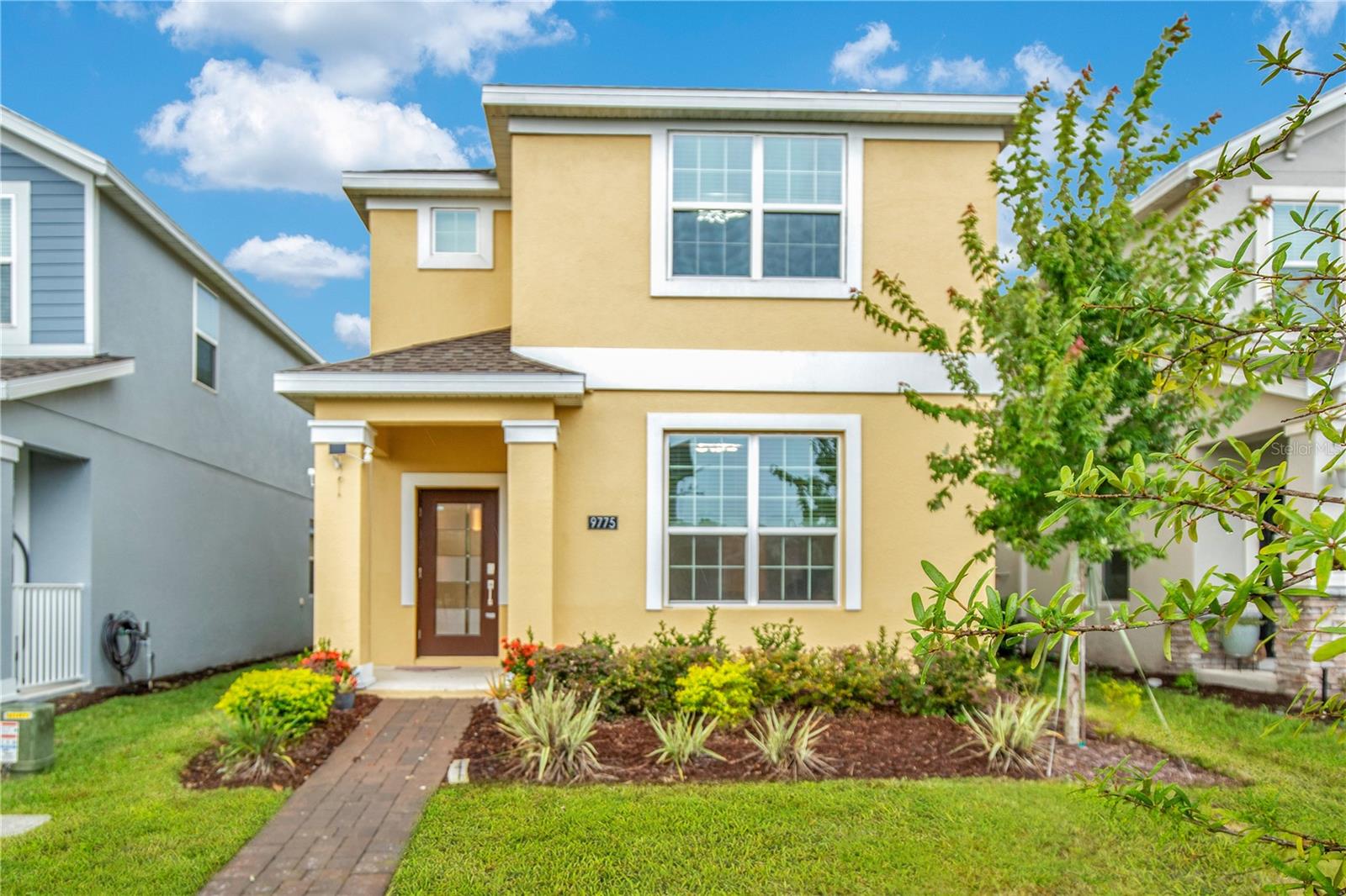 Welcome to this beautifully upgraded, solar-powered 4-bedroom, 3.5-bathroom home in the sought-after Storey Park community, just minutes from Lake Nona—enjoy the benefit of significantly reduced electric bills!
Built in 2023 and meticulously maintained, this 2,496 sq. ft. residence offers the perfect blend of comfort and functionality. The thoughtful layout features two spacious primary suites, one on each floor—ideal for multi-generational living or guest flexibility.
Notable home upgrades include custom accent wallpaper in the living room and downstairs primary bedroom, a smart home system with Ring doorbell, and exterior security cameras.
Located in the newest phase of Storey Park, this home is just a 10-minute walk to the newly completed community amenities, including a clubhouse, fitness center, multiple resort-style pools, tennis courts, playgrounds, dog parks, and scenic walking trails. HOA fees include cable and high-speed internet.
Nestled in Lake Nona—one of Central Florida’s most dynamic and family-friendly areas—this home offers proximity to top-rated schools, Medical City, Lake Nona Town Center, Orlando International Airport, and major highways.
Don’t miss your chance to own a stylish, energy-efficient home in a prime location!