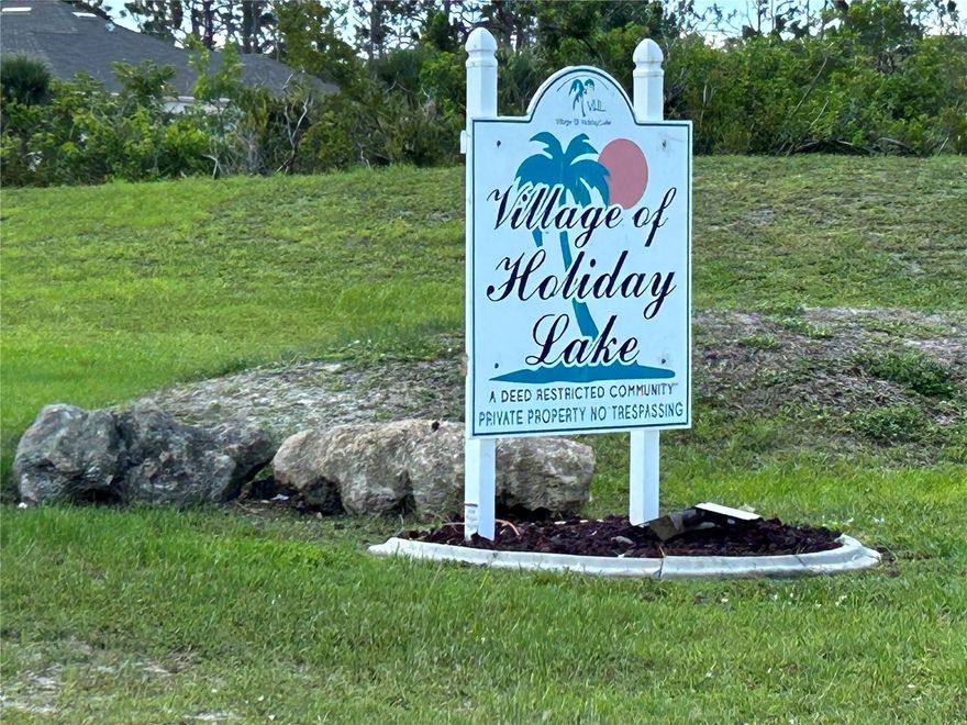 Welcome to Village of Holiday Lakes, a thriving waterfront mobile home community located in the heart of Port Charlotte. With close proximity to Boca Grande, beautiful beaches, Englewood, North Port, Wellen Park, Publix, restaurants, and shops, this is the ideal place to call home. Unlike other communities, at Village of Holiday Lakes, you have the opportunity to own your land, not just rent it. This specific lot is already cleared and awaiting your new home, offering you the chance to enjoy waterfront living and the convenience of golf-cart transportation in this vibrant community. With a low HOA fee, you'll have access to amazing amenities including a clubhouse with 2 pools, tennis courts, an activity center, pickleball courts, RV/boat storage, shuffleboard, and a variety of regular organized events. There's always something fun happening here!
Village of Holiday Lakes is situated on the Butterford Waterway, providing residents with direct access to the Gulf of Mexico without any bridges to worry about. Plus, there are 28 boat slips available for annual rent and a convenient community boat ramp for all your boating needs.  Don't miss out on this opportunity to be part of a fast-growing area that still maintains its small-town charm. Village of Holiday Lakes is not only a favorite destination for seasonal visitors but also a beloved home for full-time residents. Come join us and experience the best of waterfront living in Port Charlotte.