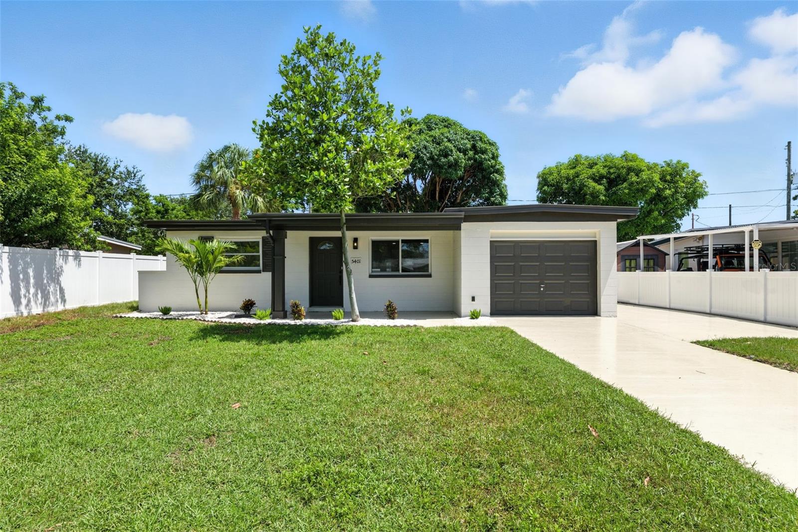 One or more photo(s) has been virtually staged. WELCOME TO THIS STUNNING 3 BEDROOM, 2 BATHROOM, 1-CAR GARAGE HOME WITH A POURED PARKING PAD FOR YOUR BOAT OR RV!
LOCATED IN THE HIGHLY DESIRABLE SKYVIEW TERRACE NEIGHBORHOOD OF PINELLAS PARK, FLORIDA! THIS BEAUTIFULLY REMODELED RESIDENCE IS NOT IN A FLOOD ZONE AND BOASTS A BRAND NEW ROOF WITH A 15-YEAR MANUFACTURER WARRANTY, LUXURY VINYL PLANK FLOORING WITH CUSTOM BASEBOARDS, AND A UNIQUE ONE-OF-A-KIND DESIGN. ENJOY A GOURMET KITCHEN WITH SOLID WOOD CABINETS, SOFT-CLOSE DOORS AND DRAWERS, CUSTOM QUARTZ COUNTERTOPS, AND A SEPARATE BAR AREA PERFECT FOR ENTERTAINING. BOTH BATHROOMS HAVE BEEN UPDATED WITH MATCHING QUARTZ COUNTERS, NEW FINGERPRINT RESISTANT STAINLESS STEEL APPLIANCE PACKAGE! AND THE EPOXY COATED GARAGE FLOOR AND DRIVEWAY OFFER A CLEAN, MODERN TOUCH. ENHANCED WITH BEAUTIFUL
6-INCH CUSTOM GUTTERS, PRIVATE TOOL SHED OR WORK SHOP IN THE BACK. NICE VINYL FENCING! THIS HOME IS JUST MINUTES FROM GORGEOUS BEACHES,POPULAR RESTAURANTS, AND EVERYDAY AMENITIES. DON'T MISS OUT ON THIS
INCREDIBLE OPPORTUNITY TO OWN A TRULY SPECIAL HOME IN AN AMAZING LOCATION!