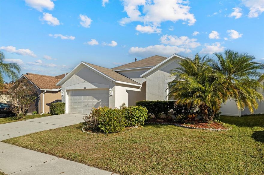 Low HOA and NO CDD Fees, Beautiful Pond-View Home in Cross Creek, New Tampa!
This delightful 3-bedroom, 2-bathroom home, built in 2000, offers approximately 1,330 sq. ft. of comfortable living space, plus a 476 sq. ft. enclosed Florida sunroom overlooking a serene pond—perfect for relaxing mornings and peaceful evenings. The kitchen features granite countertops, generous wood cabinetry, and a convenient pantry, opening effortlessly into the bright and spacious living and dining areas. The master suite offers a welcoming retreat with an en-suite bathroom that includes dual sinks, a soaking tub, a separate shower, and a spacious walk-in closet located within the master bath for added convenience. Step outside to a backyard that offers both tranquility and potential, ideal for outdoor fun or future enhancements like a pool or entertainment space, all set against beautiful water views right from your own yard. The neighborhood offers a tennis court and playground. There are many restaurants and amenities nearby, and several golf courses are within easy reach. Conveniently located near Publix (just 3 miles away), highly rated schools, The Shops at Wiregrass (approximately 6 miles away), and popular outdoor destinations such as Flatwoods, Lettuce Lake, and Cross Creek Parks. With quick access to I-75 and I-275, getting to downtown Tampa or the airport is simple and convenient. This home also features a 2018 roof and 2020 AC, providing added peace of mind. This pond-view gem in Cross Creek combines comfort, charm, abundant amenities, and outstanding convenience. Schedule your private showing today!