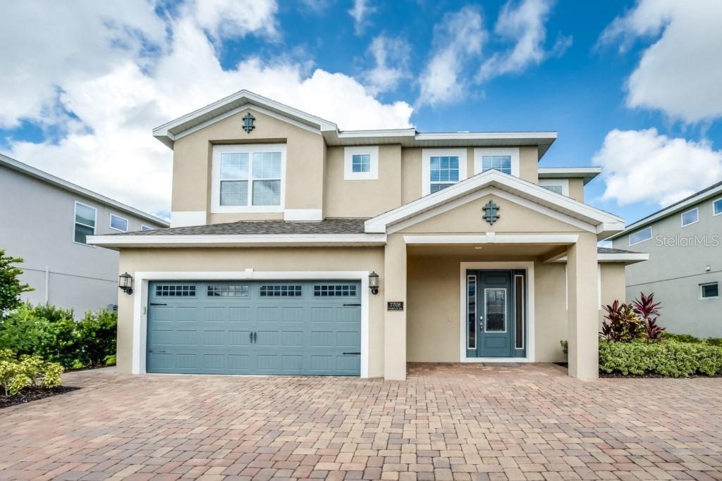 Welcome to the gated community of Encore Resort at Reunion, this stunning 8-bedroom, 8.5-bathroom home is located close to major highways and theme parks. This amazing home offers open-format living, with plenty of natural lighting, dining, and kitchen space making it excellent for large family gatherings and holiday parties. The kitchen features granite countertops, stainless steel appliances, as well as a large island with plenty of space for dining. The downstairs master suite features a spacious bedroom and bathroom with a walk-in shower, tub, and dual sinks. The large second-floor area offers a large bonus room perfect for family activities. Each second-floor bedroom features an ensuite bathroom and is professionally decorated. The backyard offers a fenced-in pool, hot tub, and splash pad along with a covered lanai area. This home boasts a 2-car garage, massive paved driveway, and neighborhood water park. The HOA includes lawn and pool care, internet, and cable. This vacation property is built for residents and guests to fully enjoy the laid-back lifestyle Florida has to offer.