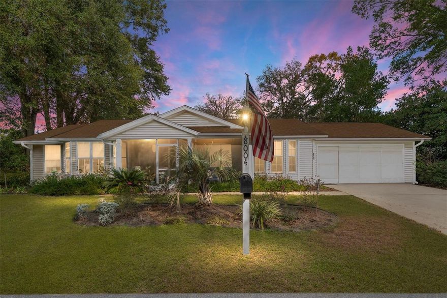 This home is nestled in the charming Oak Run neighborhood of Pleasant View, this beautiful home is ready to welcome you. Meticulously maintained, it features two bedrooms, two bathrooms, and a 2 car garage, providing 1,298 square feet of living space. The main living area boasts an open and comfortable feel making it ideal for both relaxation and entertaining. Key highlights of this beauty include a well-maintained yard, beautiful ceramic tile flooring in every room, nearly new kitchen appliances and a lovely Florida Room that’s well shaded and oh-so comfortable. Let your pets roam freely in the fenced in back yard. The lot next door has mature trees and will never be occupied ensuring your privacy and contentment for years to come.. There really is just too much to mention. Stay active with a variety of recreational options, such as shuffleboard, horseshoes, tennis, pickleball courts and a billiards room. Oak Run also has six pools, five hot tubs, two updated fitness centers, a ceramics studio, a library, over 100 clubs, and a beautiful dog park accommodating both small and large breeds. Conveniently situated near SR 200 and I-75, shopping centers, amenities, restaurants, and an array of medical facilities, this property is just a short drive from Downtown Ocala and within 1-2 hours of Gainesville, The Villages, Daytona, Tampa, or Orlando, ensuring easy access to airports, theme parks, and some of Florida's most stunning beaches. This is a fantastic opportunity to embrace resort-style living! Don’t let this beautifully comfortable home slip away! Schedule your showing today and explore everything this property and the Oak Run community have for your upgraded lifestyle!