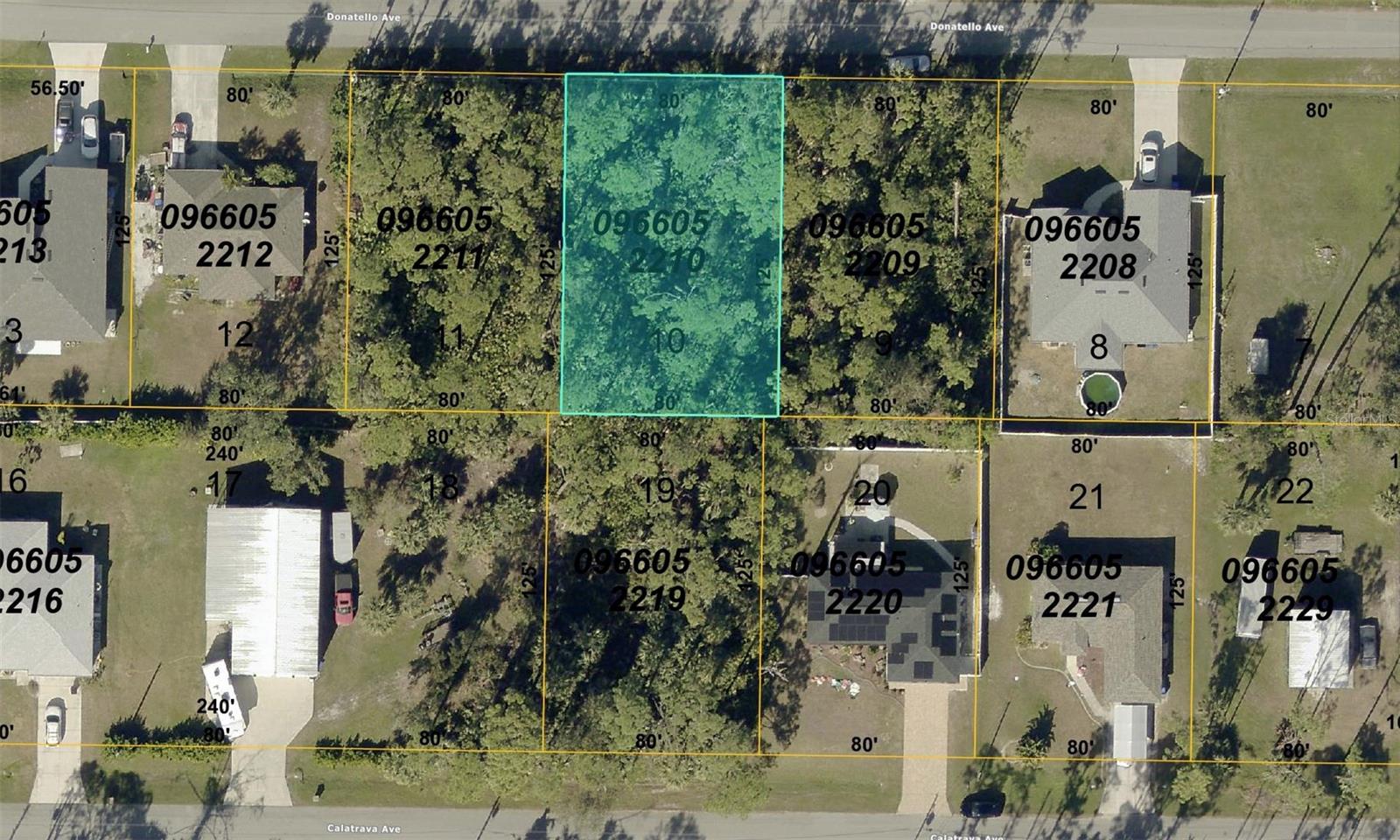Centrally located lot is in a Desirable location. Lot directly behind also being sold as a separate listing. Buy both to have almost half an acre of privacy and space! Not in Flood zone. Close to I-75, beaches, shopping, schools, and town centers! Come check out this lot today!