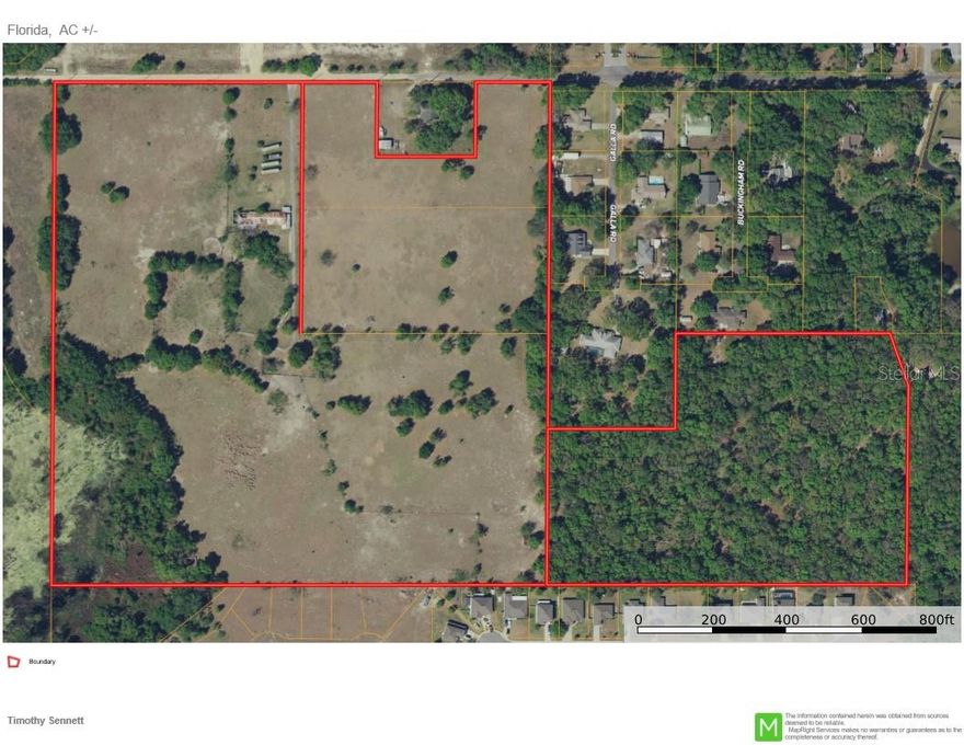 Land with great potential to develop into residential development. Right next to The Villages, off of CR 466A (Miller Street). Approximately 54 acres, with only approximately 3.5 acres of wetlands. Could potentially 160+ lots could be created. If annexed into the City of Fruitland Park, publice water and sewer could be extended to subject property.