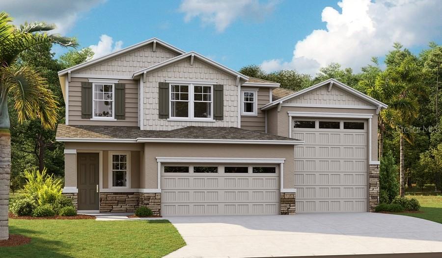 Under Construction. An inviting covered porch welcomes guests to the beautiful Zinc plan. In addition to a well-appointed kitchen with a center island and a walk-in pantry, the thoughtfully designed main floor offers a generous nook, a spacious great room, a charming covered patio and an impressive primary suite with a private bathroom and a walk-in closet. You’ll also appreciated a central laundry room, a mudroom, a storage area, a 2-car garage and an attached RV garage. Upstairs, you’ll find three additional bedrooms with walk-in closets, a shared bathroom, and loft. This home offers Smart Thermostat, Curated 42" white cabinets with soft close, matte black finishes, kitchen backsplash, quartz in kitchen and all the bathrooms, 9 X 35 staggered wood look tile, 5 1/4 baseboards, and a video doorbell. * SAMPLE PHOTOS Actual homes as constructed may not contain the features and layouts depicted and may vary from image(s). **Take advantage of special financing + Flex Funds on quick move-in homes** Options may vary by community, so see your sales associate for details. These offers are available for select homes on a first-come, first-served basis.