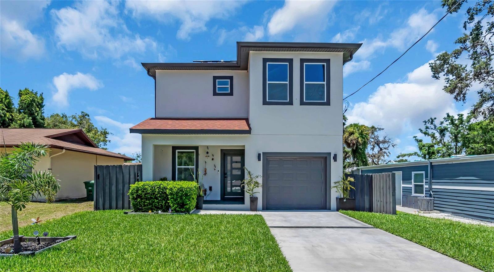 YES – YOU CAN HAVE IT ALL!! Built in 2022 | SOLAR POWERED | LOW MAINTENANCE | MOVE-IN READY!
Welcome to 8504 N Brooks St. Located just minutes from the heart of Tampa, this MODERN TWO-STORY HOME is packed with upgrades and energy-efficient features that make it truly one-of-a-kind!
Step inside and you’ll be wowed by the OPEN FLOORPLAN, CUSTOM LIGHTING, and a REMODELED KITCHEN — featuring QUARTZ COUNTERTOPS, 40” UPPER CABINETRY, STAINLESS-STEEL APPLIANCES (including a Drawer Microwave) and a sleek modern backsplash. The open-concept layout connects the Kitchen, Dining, and Living space — perfect for entertaining or relaxing in style. Home Interiors & Exteriors have been professionally painted for a contemporary feel.
Want more?! SOLAR PANELS – delivering an AVERAGE ELECTRIC BILL of just $16/month! Fiber Optic Internet Connected. EV CHARGING STATION in the garage for your electric vehicle. UPGRADED BATHROOMS. Front-Loading Washer & Dryer upstairs in a dedicated laundry closet. Designer Light Fixtures. Spacious Master Suite features Walk-In Closet and Double Sink Vanity.
Step outside to a beautifully designed, FULLY FENCED backyard enhanced with privacy lattice — your own private retreat. Enjoy maintenance-free, pet-friendly Astroturf throughout, and a spacious 17’ x 16’ shaded TREX DECK — ideal for morning coffee, grilling, or entertaining under the stars and around the fire table. An ABOVE-GROUND POOL with a filtration system completes the space, and the seller is happy to leave it or remove it at your request. The side yard includes a Wood Deck, offering additional space for outdoor activities, while the Front Porch basks in the morning sun, surrounded by fresh landscaping and supported by a low-maintenance irrigation system.
BONUS: NO HOA. NO CDD. NON-FLOOD ZONE. CONCRETE BLOCK & ELEVATED TO CODE. Property has high rent potential on AIRBNB & VRBO and already equipped with keyless entry. CENTRAL LOCATION – Quick access to I-275, ZooTampa, Seminole Heights, Busch Gardens, The Florida Aquarium, the Museum of Science & Industry, University of South Florida and Downtown Tampa.
This is your chance to own a STYLISH, SMART and COMPLETELY READY-TO-GO HOME in one of Tampa’s most dynamic and growing areas. Whether you’re buying your first home, upgrading, or looking for a powerful investment opportunity, 8504 N Brooks St checks all the boxes.
SCHEDULE YOUR SHOWING TODAY – Homes with this level of finish and function RARELY COME AVAILABLE!