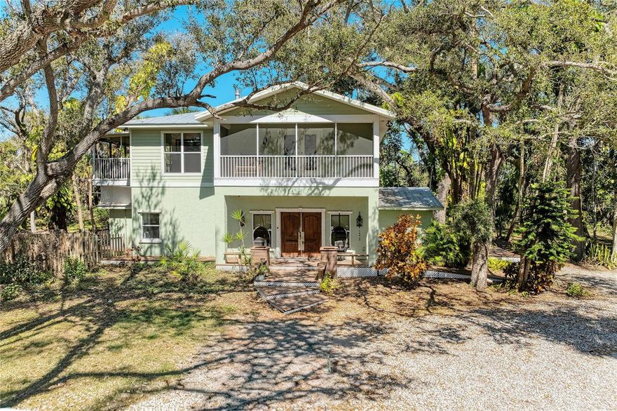 5 Bedroom, 4 Bath Estate on Over 3 Acres in the Heart of Town
Rare opportunity to own over 3 private acres while still being conveniently located in the heart of town. This spacious nearly 4000 square foot home featuring 5-bedroom, 4-bath offering the perfect blend of natural Florida beauty, flexibility, and functionality.
Surrounded by mature trees and lush landscape, the property provides privacy and room to roam while allowing you to truly enjoy Florida in its natural setting. Outdoor living is a standout feature with a covered outdoor kitchen area, expansive deck and patio space, multiple balconies, and plenty of room for entertaining or relaxing.
Inside, high ceilings enhance the open and airy feel throughout. The living room features a cozy fireplace, creating a warm gathering space, while the primary suite also boasts its own fireplace for a private retreat experience.
With five generously sized bedrooms and several flexible living areas, this home easily accommodates large families, multigenerational living, or those needing dedicated office, gym, or hobby spaces.
The expansive property offers incredible versatility — ideal for a small business owner or hobbyist — with ample room for trucks, trailers, boats, RVs, and recreational toys. Storage sheds provide additional convenience and functionality.
Located just minutes from area beaches and a public boat ramp, you can enjoy fishing, boating, and all the outdoor activities that make Florida living so desirable. Spend your days golfing, shopping, or exploring charming downtown Dearborn Street in Englewood, along with everything Englewood and the surrounding areas have to offer.
If you’ve been searching for acreage, privacy, lifestyle, and location — all in one — this unique property delivers space, opportunity, and endless potential.