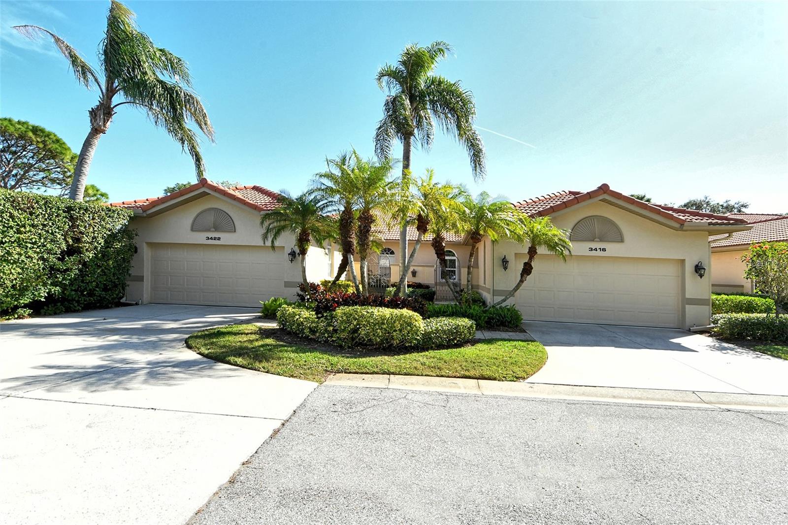 This beautiful villa sits at the end of a dead-end street, a few steps from the community pool and has stunning lake and golf course views. As you enter the walkway you are greeted by a gated entry gaining access to the front loggia that is accented with pavers and leads to your private entrance. The grand foyer is large and is the perfect space to display your art or family heirlooms. The kitchen has been professionally updated with stunning finishes and features high-end appliances. There is an office or den off the kitchen through dual pocket tiffany doors. The guest bedroom is spacious and provides a view to the front lanai. The living room and dining room provide for gracious living and entertaining allowing expansive views of the golf course and lake. Golf views are also from the primary suite with its large bathroom and walk-in closet. This home features high ceilings throughout, extensive levels of crown moldings, elegant features and finishes and is perfect for year-round living or as a wonderful getaway home for seasonal or frequent visitors.