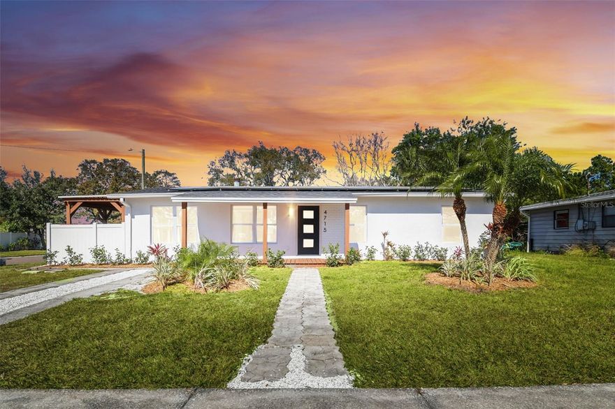 You've found the epitome of modern living in this luxurious, fully remodeled 3 bed, 2.5 bath home in South Tampa, designed by a renowned local architect and designer. This one-story gem boasts a spacious open-concept living area, a state-of-the-art gourmet kitchen with premium appliances and custom cabinetry, and beautifully designed bathrooms with modern fixtures and seamless glass. Enjoy outdoor living in your private fenced yard, featuring a storage shed and a party deck perfect for gatherings. The eco-friendly home includes paid off solar panels providing solar energy providing both savings and a reduced carbon footprint. Other features include: NEWER ROOF, NEWER HVAC, NEWER WINDOWS, FRESH PAINT, NEWER FLOORS, & SO MUCH MORE! Conveniently located in the vibrant Gandy Gardens neighborhood with top-rated schools, shopping, dining, and entertainment options, this house offers the perfect blend of luxury and convenience. Washer and dryer also included! Don't miss out on the chance to make this incredible home yours!