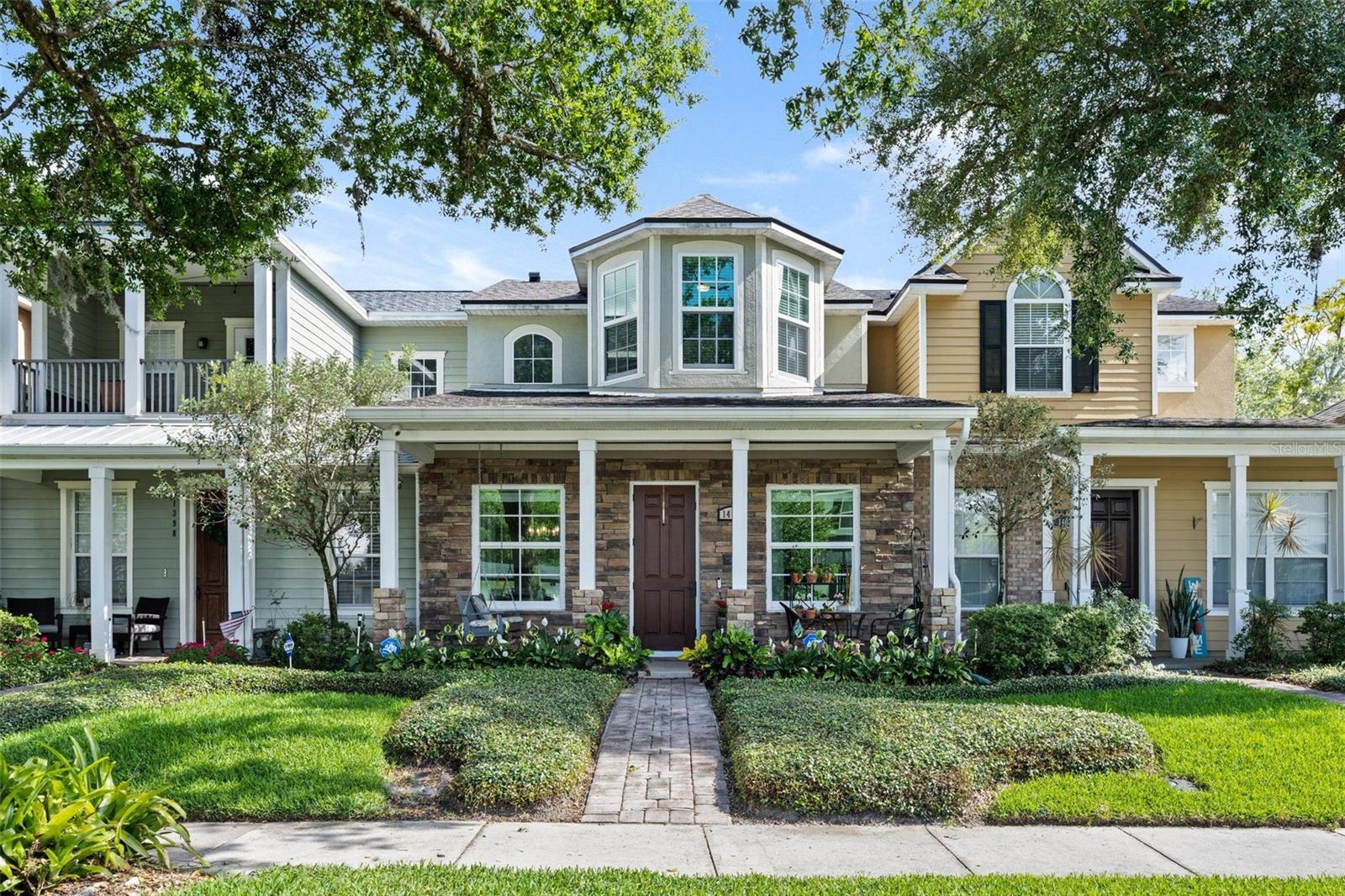 Welcome to 1400 Indiana Avenue! The unit offers an ideal floorplan, with a downstairs main bedroom suite, open floorplan, 2 car-garage, and 3 outdoor patios/decks. And new roof installed 2022. The quaint community of 7 townhomes has a well-structured HOA that provides a top-notch landscaping service, lawn pest control, and a termite bond for only $110 a month. The owner completely renovated the first floor in 2020, including: New wood flooring including stairs, new Frigidaire gallery appliances, new quartz kitchen counters and custom cabinets in kitchen; main floor bedroom bath renovated with Swiss Madison toilets with dual flush and soft seat closures, quartz counter tops, new cabinets, new tiled shower and floor with new rain head shower, new sinks; custom built-in closet system in large walk in closet with built in office work space ; new ceiling fans and can lights on main floor.
In addition to above: Electric Wired smoke alarms throughout. Garage door opener replaced in 2021. Upstairs outdoor deck replaced 2022. Leaf guard gutters installed 2022. Electric surge protected installed in 2021.
The covered front porch, the back patio, and the 2nd story deck provide all the space needed to enjoy the outdoors. The 2-car garage, with easy access to attic is located off the rear alleyway, and 2 extra community parking spaces are perfect for guests. The location of this townhome can't be beat! Surrounded by newer high-end homes, 5 - 10 min drive to Park Ave or hospital, museums, major highways and walking distance to Publix and restaurants.