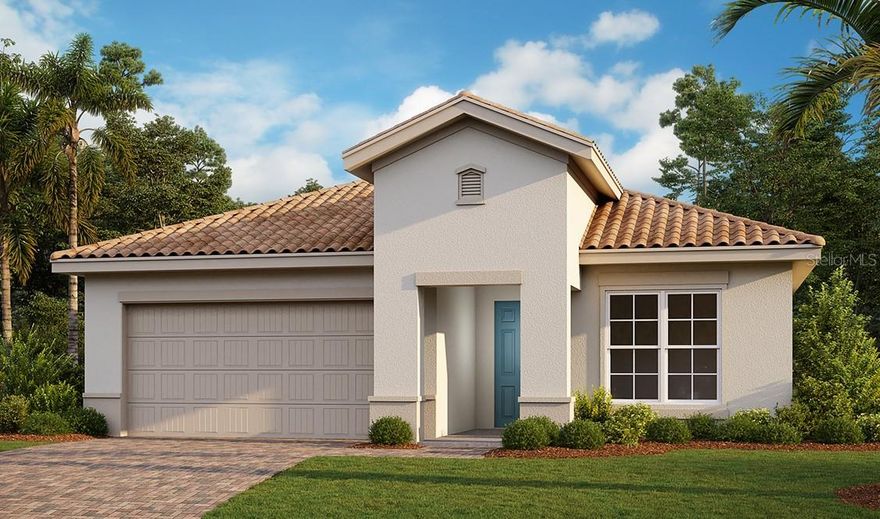 Under Construction. Introducing 'The Charlotte' - The latest addition to our award-winning plans at Toscana Isles. This is a smart alternative to traditional three-car garage homes - A 2000 sq ft Great room plan built with a tile roof, and features brick paver driveway and covered, screened lanai. Crown molding, tile and carpet throughout, stainless appliances, light, bright cabinets, quartz kitchen countertops, and wood look tile are just some of the many features in this light and airy home. The plan is a 3 bedroom, 2.5 bath, featuring a 31' deep tandem garage, which has plenty of room for the golf cart or kayaks.   Toscana is a lawn maintenance included, gated community. Amenities include a community heated community pool, club room, and fitness center, all in an 8,000 sq ft Clubhouse. A community designed for active lifestyle, including fishing, kayaking, and canoes on a 60-acre lake.  All centrally located, close to Venice Island and its fabulous beaches, restaurants, and shopping.