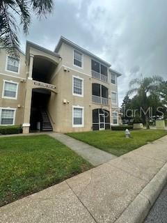 In the desirable WYNDHAM PALMS, a Resort Style Gated Community. This second-floor condo features 3 bedrooms, 2 baths, spacious living dining combo room with an excellent split floor plan, primary suite being on one side of the lounge area and the second and third bedrooms being at the other. Sliding glass doors from the lounge lead out onto a screened-covered balcony. Laundry inside the unit. Rent includes cable, high-speed internet, water, sewer, valet trash service picks up daily from bin right outside the front door and 24/7 security. Building is located very close to clubhouse. Community facilities include on-site convenience store, large arcade area with ping pong and billiards, video game room and an upgraded 58 seater 3D surround sound Movie Theater, large pool with, whirlpool spa, splash, tiki bar, beer and food, tennis, basketball, sand volleyball courts and playground, picnic and BBQ area. Located minutes to Disney Word Theme Parks, top rated golf courses, The Premium Outlet Mall and major high ways. Schedule your appointment today.