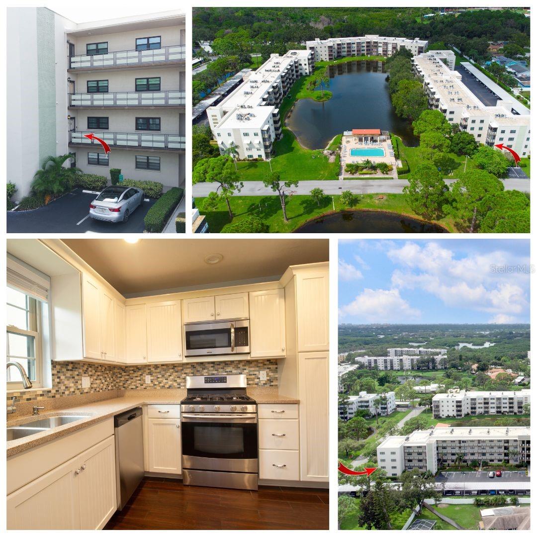 The Five Towns Community in St. Petersburg offers a vibrant 55+ lifestyle with beautifully maintained grounds, multiple pools, clubhouses, and endless activities to enjoy. Here is your opportunity to purchase a thoughtfully renovated corner unit on the second floor of the Madison Building. From the new, hurricane-resistant windows, custom window treatments, updated bathrooms, the elegant kitchen, new closet doors, light fixtures, to the re-screened balcony, everything in this condo invites you to enjoy comfort and style in the friendly atmosphere of this community that is conveniently located to nearby shopping, dining, and only a short drive to our Gulf Beaches.