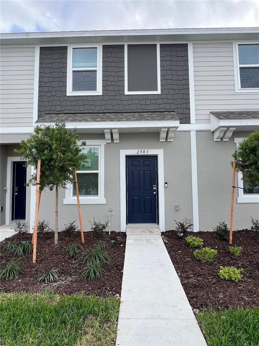 Be the first tenant to live in this brand-new Hazel end-unit townhome with lake views. This 2-bedroom, 2.5-bathroom residence offers 1,205 sq. ft. of modern, functional living space. Open-concept layout with a bright living area connecting seamlessly to the kitchen and dining space. The kitchen features new appliances, modern finishes, and a spacious pantry.

Enjoy a private patio overlooking the lake, perfect for relaxing and enjoying peaceful surroundings. Upstairs, the primary bedroom offers two closets and a private full bathroom, while the second bedroom also includes its own full bath, ideal for roommates or guests. Second-floor laundry adds everyday convenience.

Additional features include assigned parking directly in front of the unit, brand-new systems throughout, and access to community green spaces and a pool. Quiet, well-maintained community with easy access to major roads, shopping, dining, and local attractions.

Schedule your showing today and make this your new home.