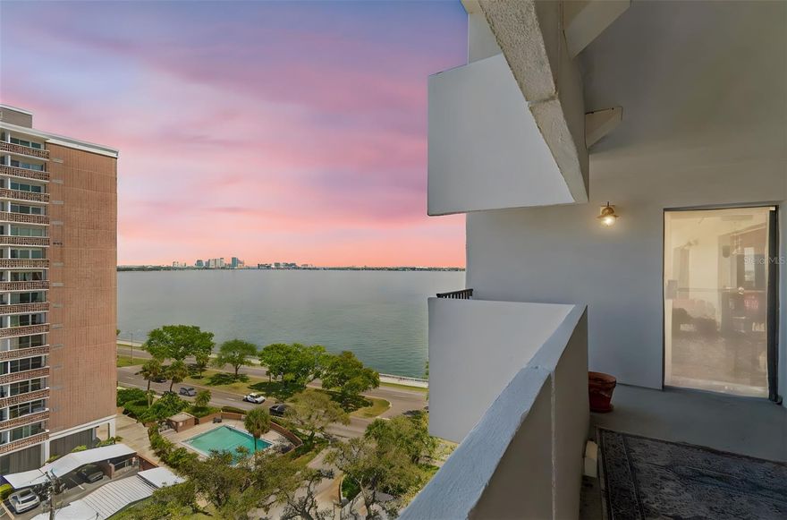 Live the Bayshore Boulevard lifestyle in this 11th-floor 2-bedroom, 2-bath residence at The Pinnacle Condominium, where residents can step outside and immediately enjoy miles of scenic waterfront walking and biking paths along Tampa Bay. The residence offers beautiful downtown Tampa skyline views and stunning sunset views, combining the best of South Tampa waterfront living with elevated condominium comfort.
Inside, the home features updated bathrooms, stainless steel appliances, and a well-maintained interior ready for its next owner. Major system improvements include a new water heater installed in January, HVAC approximately 1.5 years old, and new toilets installed within the past year. Updated plank flooring was recently installed in the living room and hallway, and the unit also includes a private storage unit. The residence comes with two assigned parking spaces — one secure garage space and one outdoor space, a valuable feature for Bayshore condominium living. Residents of The Pinnacle enjoy maintenance-free living with security from a manned front desk, controlled building access, and secure garage parking, along with a full-service lifestyle community featuring a large waterfront pool, two observation decks (one overlooking Bayshore Boulevard), two fitness centers (separate cardio and weight rooms with saunas), recreation rooms with full kitchen, guest suites available for visiting friends and family, dog walk area, bike storage, and additional gathering spaces throughout the building. The Pinnacle is a well-maintained community with fully funded reserves, completed Milestone Inspection, and Structural Integrity Reserve Study (SIRS). The HOA includes cable TV, community pool, escrow reserve fund, building insurance, exterior maintenance, grounds maintenance, on-site management, pool maintenance, recreational facilities, security, sewer, and trash. Ideally located just minutes from downtown Tampa, Hyde Park Village, Water Street, shopping and dining, Benchmark International Arena, MacDill Air Force Base, and Tampa International Airport, while enjoying immediate access to the Bayshore waterfront lifestyle. Schedule your private showing today.