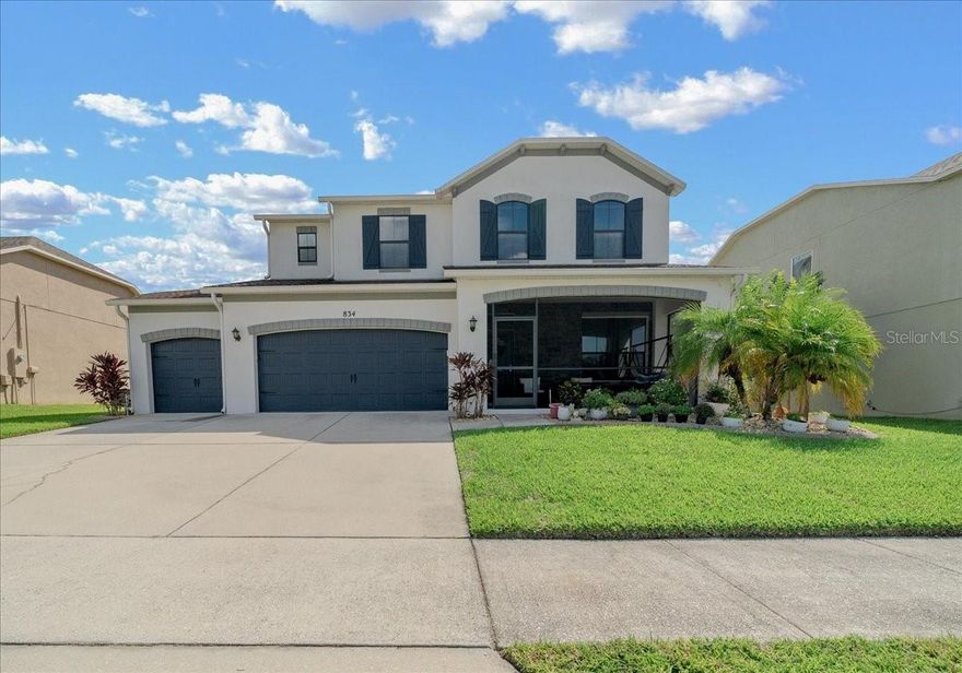 Stunning 5-Bedroom, 3-Bath Home with Premium Upgrades & Ideal Location!

Welcome to this beautifully upgraded 5-bedroom, 3-bathroom home, perfectly nestled on a premium lot with easements on both sides for added privacy and a fully fenced backyard. Enjoy peaceful sunset views over the open green field and easy access to the nearby community pool—all within a vibrant, family-friendly neighborhood.

Step inside to find rich hardwood floors, a gourmet kitchen perfect for entertaining, and a cozy decorative accent wall in the living room that adds warmth and character. The home features wood stairs, an inviting Herringbone entryway ceiling, and a spacious entertainment room ideal for movie nights or game days.

Practical upgrades include a Butcher block built-in pantry, a fully customized laundry room with storage ,shoe racks and a Utility sink, and a paver patio that’s perfect for outdoor gatherings.

Also has a 3rd Car Garage for storage and ample driveway space for events and gatherings.

The exterior of the home was painted just a couple years ago.

Located just minutes from the Turnpike, Publix plaza, and Minneola Sports Complex, with several schools nearby for added convenience. The upcoming Crooked Can Brewery will be a fantastic local destination. Two hospitals are also within a 3.5-mile radius.

Enjoy community perks like fireworks shows on July 4th and New Year's Eve, and one of the area's most talked-about Halloween celebrations!

Don’t miss the opportunity to own this upgraded, move-in-ready home in one of the area’s most desirable communities!