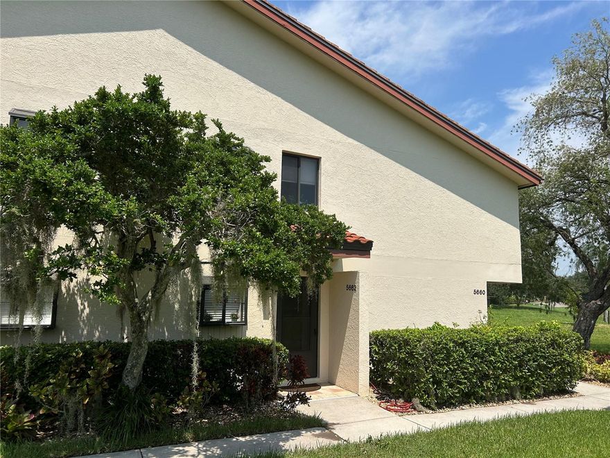 Enjoy the tranquil setting of this spacious 2Bed/2Bath first floor condo with beautiful views of trees and pond from every room!  Freshly painted with new tile throughout. New wood vanities with granite tops in both bathrooms, master bathroom has new walk in shower. New remolded kitchen and new appliances. Gardens is a very friendly community with activities in their clubhouse by the heated pool. Shuffleboard and Tennis is also available to the residents. Palm Aire Country Club offers golf, tennis, or a social membership, but is not required. Living along the University Parkway corridor affords the residents the opportunity of an abundance of shopping, restaurants, movie theatres, near I-75, and a short drive to the airport, downtown Sarasota and beaches. This is a furnished short term rental, prime season Dec thru April is $3800 and off season May thru Nov is $1950