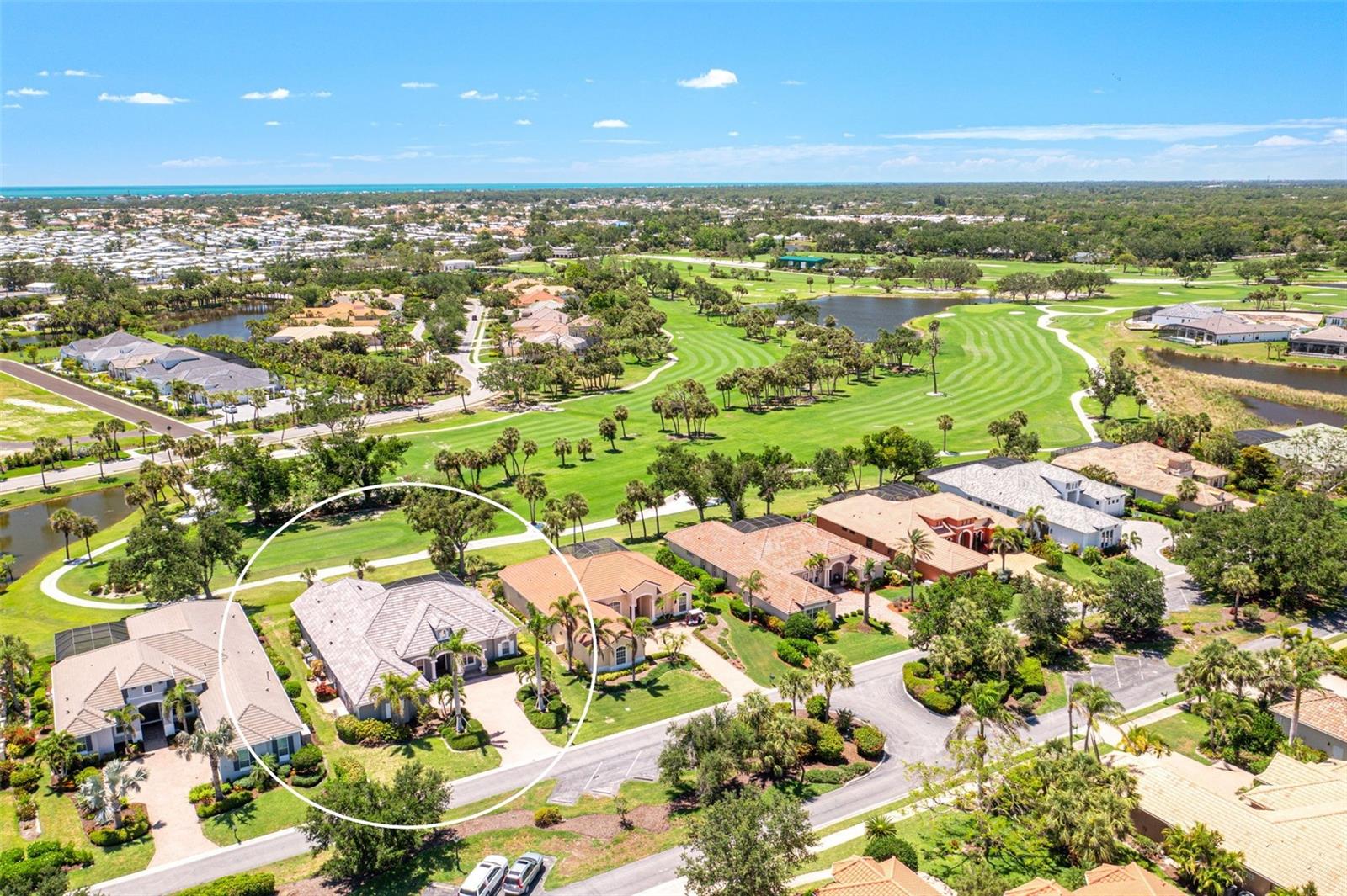 Welcome to luxury living on the 2nd tee of the prestigious Boca Royale Golf & Country Club, where elegance meets resort-style amenities and the ultimate Florida lifestyle. This custom-built Arthur Rutenberg home showcases a heated saltwater pool and spa overlooking the golf course, framed by a panoramic screen and surrounded by multiple stone paver seating areas. Enjoy peace of mind with a new concrete tile roof and all new kitchen appliances installed in 2024. From the moment you enter through the double leaded glass doors, you’ll be captivated by the sleek, fully updated interior, where luxury vinyl plank flooring, fresh paint, and curated design details like crown molding, shiplap accents, tray ceilings, plantation shutters, and designer lighting bring a modern yet welcoming ambiance. The heart of the home is the gourmet kitchen, appointed with brand-new cabinetry, quartz countertops featuring a waterfall island and backsplash, and high-end appliances. An aquarium window in the breakfast nook provides a stunning view of the lanai and golf course. The adjoining family room offers built-ins and expansive sliders that seamlessly connect to the outdoor living space, filling the home with natural light and tranquil views. This well-designed floor plan includes four bedrooms, three full bathrooms, and a private office. The spacious primary suite features a sitting area, dual walk-in closets, and a spa-like en suite with double vanities, a large soaking tub, marble finishes, and an oversized walk-in shower with seating. The fourth bedroom includes its own private bathroom and direct lanai access, making it a true guest retreat that offers privacy and comfort for visiting family or friends. Each bathroom throughout the home has been beautifully renovated with premium tilework and fixtures. Additional highlights include a whole-house generator, energy-efficient tankless water heater, integrated Sonos sound system, and Vertaglide blinds for added style and function. A spacious utility room offers ample built-in storage, while a custom-designed storage room off the air-conditioned 3-car garage adds versatility. The garage also features a dedicated golf cart entrance and can be easily reconfigured to suit your needs. Boca Royale Golf & Country Club is a gated, resort-style community that blends natural beauty with refined living. Residents enjoy access to a newly renovated clubhouse featuring two elegant dining rooms, a lively 20'x40' bar, a state-of-the-art fitness center, six tennis courts, pickleball courts, and a championship 18-hole golf course. A scenic dog park and miles of walking trails wind through the lush, mature landscaping that defines this picturesque neighborhood. Ideally situated in the charming town of Englewood, Boca Royale is just minutes from the pristine Gulf beaches of Manasota Key and Englewood Beach, where you can enjoy boating, shelling, and unforgettable sunsets. Nearby, you’ll find beautiful nature parks, kayaking trails, top-rated dining, local farmers markets, and unique boutique shopping options. Whether you're seeking outdoor adventure or a relaxed coastal lifestyle, Boca Royale places you close to it all while offering the comfort and elegance of a true country club setting. **THIS PROPERTY QUALIFIES FOR A 1% LENDER INCENTIVE IF USING PREFERRED LENDER. INQUIRE FOR MORE DETAILS.**