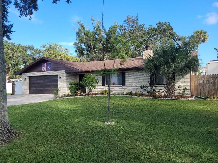 SELLER is OFFERING $15k CONTRIBUTION aka BUYER'S CREDIT towards buyer's choice of: rate buy-down, new roof (roof is in great shape yet age is 15 years), fence, or closing costs!!!! This is AMAZING!!!!! Exquisitely renovated split-plan home situated on an expansive 133x125 foot lot, boasting exceptional curb appeal. Positioned on a corner lot, the fenced backyard offers ample space for extra vehicles, boats, RV and various recreational items. The kitchen has been tastefully revamped with contemporary finishes, including sleek Quartz countertops and stainless-steel appliances installed in 2021. Brand new heating and AC system was install in 2021! Invite your loved ones to gather around the captivating fireplace in the living room for added ambiance. Outside, the property boasts well-maintained landscaping featuring elegant shade trees and inviting outdoor patio spaces. Enjoy the convenience of a a driveway and two car garage in the front and an additional driveway for boats toys and recreational vehicles around the side of the house. There is an oversized storage shed with shelving to organize all your hobbies.  It is conveniently situated near Indian River Elementary School and Whistle Stop Park, as well as local shopping and restaurants. Take advantage of the opportunity to experience this inviting property firsthand. Schedule your visit today! ;Water: City