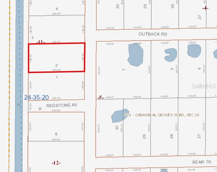 Canaveral Groves- Beautiful One Acre lot in Canaveral Groves area of Cocoa. Lots 1 & 3 on each side are also for sale. All measurements are approximate.