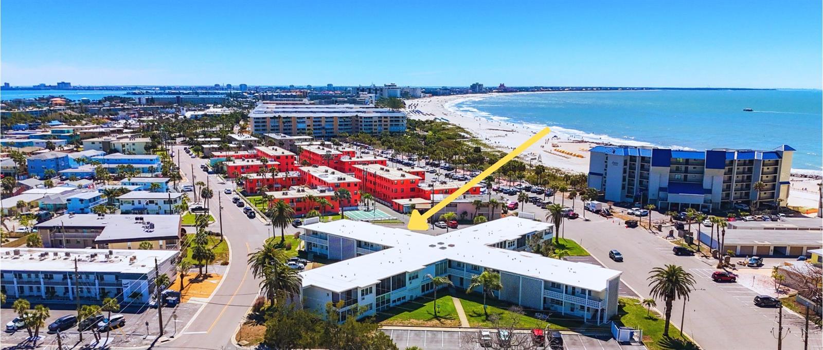 Year Round Beach Life is Waiting For You in This Adorable 1 Bedroom Condo! LOCATION - LOCATION - LOCATION! High and Dry! Don't Miss This Unique Opportunity to Enjoy Affordable Beach Life! Rarely available, 1 bedroom/1 bath. Less than 200 Steps to the Sugary White Sand Beach and Paradise Grill on the Beach Where You Can Walk for Breakfast, Lunch, or Dinner (St. Pete Beach Routinely and Deservedly is Voted a Top Beach in the US) Spacious Southwest Facing Condo w/ High ceilings w/ Lots of Natural Sunlight Pouring Through. Huge Bedroom with Sizeable Closet. Florida Room adds an additional space to Relax and Watch the Sunset! Additional Hall Storage for Your Beach Toys, etc. Convenient Laundry Room onsite ***3 month minimum on rentals allows you FLEXIBILITY ***In Addition to Palm Trees, Gulf Breeze and Beautiful Beaches, Walk to Multiple Unique Restaurants and Shops. Enjoy fishing from Sunset Park, check out the Sunday Market on Corey Avenue. Only a 15 minute drive to Downtown St Petersburg and all it has to offer including a variety of unique restaurants, breweries, the St. Pete Pier and lots of Arts and Sports events. Life is short, don't wait to live your Dream!