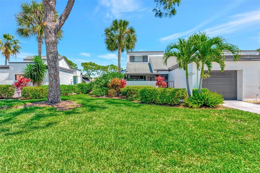 AVAILABLE FOR 2026 SEASON! Welcome to your Heatherwood Heaven on the Highland Golf course in The Beautiful Meadows! When you pull up to this amazing property, you will notice the meticulous maintained landscape in the front and back. This unit has THREE outdoor patios to enjoy the stunning views and beautiful fresh Florida air. Upon entering, you'll be captivated by the elegant interior, where every detail has been meticulously crafted to create an atmosphere of sophistication and comfort. The kitchen is immediately to the left and has everything you need to prepare a scrumptious meal. The glass sliding door in the kitchen opens to a verandah with bench seated dining where you can savor your morning coffee or dine al fresco with your family. Adjacent to the kitchen, you will find your indoor laundry room and a one car garage for your vehicle or storage. As you walk further down the unit, the spacious airy living and dining area is covered by gorgeous vinyl plank flooring, vaulted ceilings and luxurious furnishings to provide the perfect setting for relaxing evenings or entertaining guests, while enjoying the spectacular breathtaking views of the fairways and nature in your spacious screened in lanai. To the right will be your spacious primary bedroom providing a sanctuary for relaxation after a long day on the golf course. The bathroom offers his and hers closets, double vanity sink and walk in shower. It is here where you will again be able to go out to a little paved outdoor patio with colorful landscape to overlook the spectacular views of the Highland golf course. Upstairs, you'll find the two bedrooms, each offering a tranquil retreat for rest and rejuvenation. They share a bathroom with a walk in shower. This home is truly Paradise!! As a resident of The Meadows community, you'll enjoy access to an array of world-class amenities, including championship golf courses, pickleball courts, a Junior Olympic swimming pools, 5,000 square foot fitness center, walking trails, and clubhouse facilities. You are within walking distance to The Meadows Village where you will find many shops for your convenience. This community ensures endless opportunities for recreation and leisure. Your Heatherwood Heaven is conveniently located very near I-75, UTC shopping, Nathan Benderson Park, dining, top-rated schools, our famous beaches, Lakewood Ranch and the Sarasota-Bradenton Airport. This property is available for up to an 8 month lease and includes all utilities. Contact us today to schedule a private tour and embark on a lifestyle of unparalleled elegance in a golf course community.