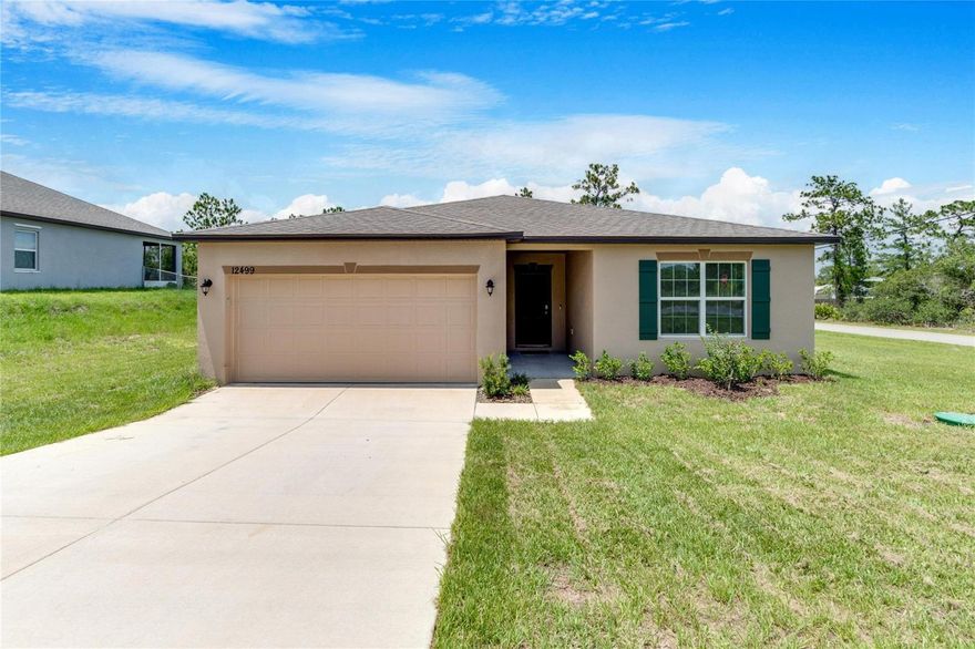 SHORT TERM RENTAL! Lease must be 6 months and 1 day. Built in 2021, this 4 bedroom 2 bathroom home has a split floor plan and a large living space. This open floor plan allows flexible eating with a large island and adaptable area to fit your families needs. Two bedrooms in the front of the home and the master plus additional bedroom in the back that can also be used as an office. Open the sliding doors to a spacious back yard on a large corner lot. No pets allowed. No HOA. $75 application fee, application required for each adult over 18. A $125 tenant processing fee will be due at move-in, along with any rent and deposits.