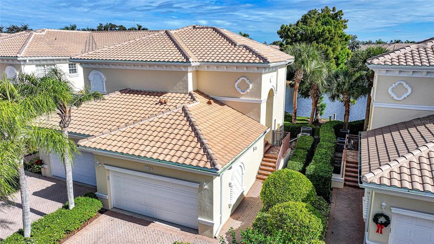 This 2nd Floor Condo w/a POND VIEW is in the DESIRABLE, MAINTENANCE-FREE COMMUNITY OF TRIANO in VENICE, FL! Featuring 3 bedrooms, 2 baths and 2,079 square feet of living space could be the perfect "Florida Paradise"! You will love the privacy and location of this BRIGHT AND SPACIOUS CONDO close to historic downtown Venice, restaurants and beautiful Gulf Coast beaches. Love to GOLF? There are two popular GOLF COURSES near by! A true cook's kitchen with a breakfast bar, newer stainless steel appliances, abundant cabinet storage, granite counter tops, and LOTS of counter space! Spacious primary suite that features a walk-in closet, walk-in shower, soaking tub & dual sinks and  vanities!  Inside Laundry Room with washer/dryer. Step outside from the living room or primary suite to your spacious outdoor living space and enjoy the RELAXED COASTAL LIFESTYLE! Sit back, relax, and enjoy the peace & tranquility while enjoying the Florida sunshine in your screened in lanai overlooking the serene pond and fountain views. Live the Florida lifestyle & make this your home! Private, gated, and maintenance free community makes this Condo a great value. RESORT STYLE AMENITIES include a clubhouse with kitchen and social room, fitness room, and heated pool for fun water activities. OWN A PIECE OF PARADISE IN VENICE, FL! Check out the 3D Virtual Tour #1 and Video #2