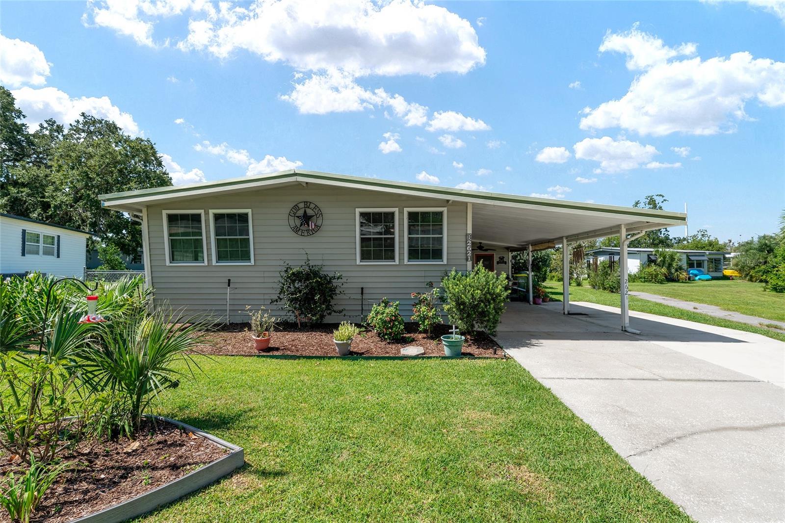 NO HOA and NO DEED RESTRICTIONS! MOVE-IN-READY...Looking for the perfect year-round living or a relaxing seasonal getaway, then look no further. Step into comfort with this beautifully maintained 2 bedrooms 2 bath property that features New Roof 2021, New Windows 2018, New Vinyl Siding 2018, New Vinyl Plank Floors in main area 2018, and New HVAC 2016 (new coil in 2025). This 1276 sq ft heated home is Bright and beautiful and the kitchen has high definition countertops & stainless steel appliances. Other features include Golf Cart Garage, workshop area, drywall & added insulation in main home as well as a Doggie door going out to a fenced dog run. COACHWOOD COLONY manufactured mobile home community is big on amenities: enjoy a relaxing swim in community pool, shuffleboard courts, horseshoe pits, or exciting games on Bingo night. $400 ANNUAL Amenity fee is OPTIONAL . Pet friendly community. This community is close to City Bus pick-ups, THE VILLAGES, shopping, medical facilities and much more. Make your appointment today to view this lovely home.