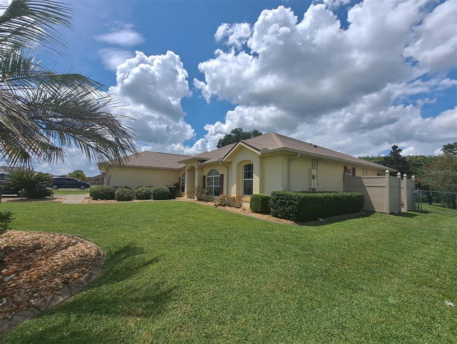 Beautiful Custom Pool Home in Quail Meadow. Open floor plan, The home is complete with a lovely flowing split bedroom plan, vaulted ceilings New Roof March 2021, Newer A/C 2020, Built by Triple Crown Homes, Enjoy the large living area with vaulted ceilings, and view of the beautiful pool and backyard. The home boasts a beautifully appointed kitchen, large formal dining room, and breakfast area. Well Kept and stylish 3/2 plus den. Home with lots of upgraded amenities, Open-concept kitchen with Corian and granite countertops, upgraded kitchen cabinets, The home's master suite has a huge walk-in closet and spacious spa bath with two vanities, a soaking tub, and a walk-in shower, garage cabinets, attic steps are pull down w/ wood floor for storage. Fall in love with the covered patio area and screen enclosed pool overlooking the peaceful lush landscaping and backyard, paver floors, BBQ area and bar, irrigation system on a well and termite protection, Located in Quail Meadow a 55+ community, Low HOA fee just $400.00 annual, minutes away from I-75, Ocala’s Restaurants and shopping, Publix, Walgreens, banks, gyms, World Equestrian Center minutes away.
Possible Assumable Mortgage with large Down Payment. rate if qualify less 3.75