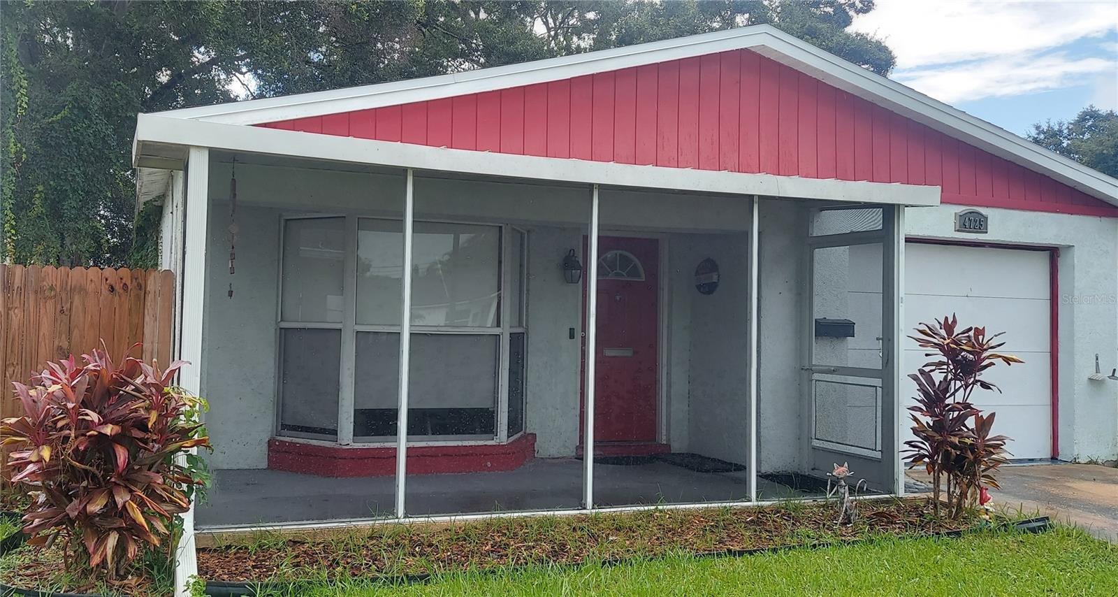Welcome to 4725 19th Street N, St. Petersburg, FL 33714 — a solid block construction single-family home offering 2 bedrooms, 2 full baths, and 1,174 heated square feet of living space. Best of all, this home is NOT in a flood zone and has never flooded, providing peace of mind and big savings on insurance! Inside, you’ll find tile flooring throughout, a nice size living room, and a very large master bedroom. Both bathrooms include tubs, and the layout offers an inside laundry room, attached 1-car garage, and a functional kitchen ready for your updates. The roof was replaced in 2017, and the fenced backyard with shed offers additional space for storage, pets, or outdoors. Relax on the screened front porch, or re-screen the rear porch off the primary bedroom to add even more value and comfort. This home needs some work, but it’s a great opportunity for an investor or a first-time buyer who’s willing to put in a little effort. With strong bones, no flood risk, and lots of potential, this is a smart buy in a convenient location!