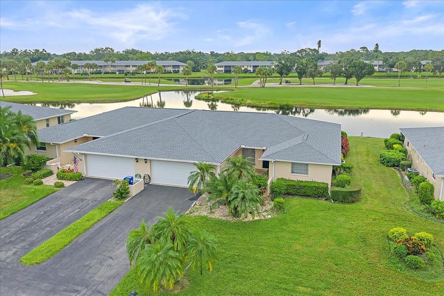 Exceptional opportunity to own this Palm Aire Country Club villa, ideally positioned on the 13th hole with sweeping golf course and water views. This villa offers over 2,100 square feet of living space under air, with the lanai elevated to seamlessly match the main living areas.

Enjoy the benefit of no CDD fees and a Sarasota address while paying Manatee County taxes. The location is unbeatable—just minutes from the vibrant University Corridor with its wide variety of restaurants, shops, Benderson Park, SRQ Airport, and, of course, the world-famous Gulf beaches.

Residents also enjoy a beautiful community pool conveniently located just across the street, perfect for relaxation and socializing. Palm Aire Country Club provides two championship 18-hole golf courses, tennis courts, a fitness center, and a variety of optional membership packages to suit your lifestyle.

Additional highlights include an oversized two-car garage. This property is the perfect blend of comfort, convenience, and resort-style living—ready to be your forever home!