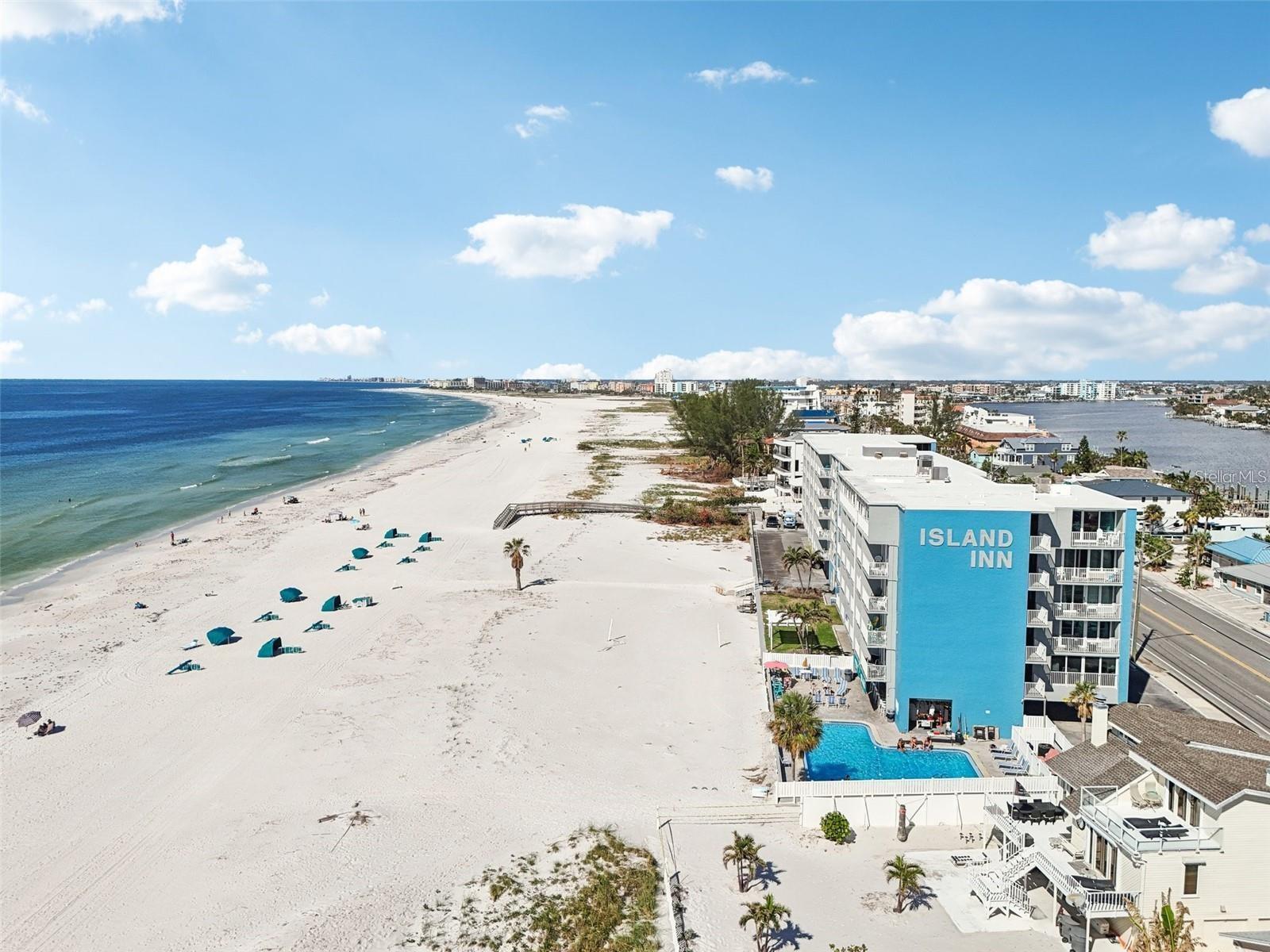 Prime Gulf-Front Investment Opportunity – Turnkey Executive Studio Suite.
This direct Gulf-front executive studio suite at the highly sought-after Island Inn offers wide-open views of the Gulf of Mexico from your private balcony. With strong repeat vacationer appeal and impressive rental income, this is truly a high-performing investment unit.
**** Tastefully updated and fully furnished. NEWER flooring, an updated custom design shower, two queen-size beds, kitchen area with stone counter, stovetop, and microwave. Newer double-pane sliding doors lead out to a private balcony. This is a high-income unit, front and center, attracting many repeat vacationers. All recommended milestone repairs are completed. Association reserves are fully funded with no known upcoming assessments. Amenities include beachfront heated pool, tiki bar, pool lounge area, Extra parcel on the bayside owned by the Island Inn offers two boat slips, fishing dock, RV parking, The welcoming Lobby is tastefully remodeled. A Beachside lounge area. A well-staffed on-site management. BEST VALUE ON THE ISLAND. Included in the monthly condo fee: electric, Wi-Fi, cable, water, building insurance, ground maintenance, security, trash removal, and reserves. Community boat slips and fishing pier are located across Gulf Blvd on the intracoastal with additional parking and RV parking. Schedule your appointment for a showing between guest check-ins. Stay and play, then let it Pay. Add this to your 401K.........Call for NEXT AVAILABLE SHOWING DATE:"MAKE A SHOWING APPOINTMENT NOW." *****************Showing between Guest Check-ins
"SEE VIRTUAL TOUR LINK"