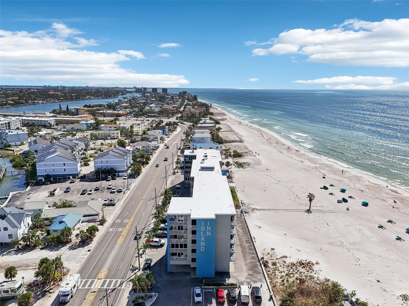 Prime Gulf-Front Investment Opportunity – Turnkey Executive Studio Suite. Generates a reliable and substantial stream of revenue.
This direct Gulf-front executive studio suite at the highly sought-after Island Inn offers wide-open views of the Gulf of Mexico from your private balcony. With strong repeat vacationer appeal and impressive rental income, this is truly a high-performing investment unit.
**** Tastefully updated and fully furnished. NEWER flooring, an updated custom design shower, two queen-size beds, kitchen area with stone counter, stovetop, and microwave. Newer double-pane sliding doors lead out to a private balcony. This is a high-income unit, front and center, attracting many repeat vacationers. All recommended milestone repairs are completed. Association reserves are fully funded with no known upcoming assessments. Amenities include beachfront heated pool, tiki bar, pool lounge area, Extra parcel on the bayside owned by the Island Inn offers two boat slips, fishing dock, RV parking, The welcoming Lobby is tastefully remodeled. A Beachside lounge area. A well-staffed on-site management. BEST VALUE ON THE ISLAND. Included in the monthly condo fee: electric, Wi-Fi, cable, water, building insurance, ground maintenance, security, trash removal, and reserves. Community boat slips and fishing pier are located across Gulf Blvd on the intracoastal with additional parking and RV parking. Schedule your appointment for a showing between guest check-ins. Stay and play, then let it Pay. Add this to your 401K.........Call for NEXT AVAILABLE SHOWING DATE:"MAKE A SHOWING APPOINTMENT NOW." *****************Showing between Guest Check-ins
"SEE VIRTUAL TOUR LINK"