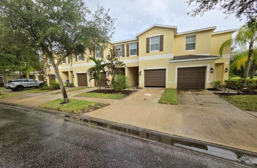 Come an see this spacious townhome is ready for its new owners or a smart addition to your investment portfolio. Featuring 3 bedrooms, 2.5 baths, and one of the larger floor plans in the community, this home offers plenty of space for comfortable living. The open-concept main floor is perfect for entertaining, while the upstairs den makes an ideal home office or play area. Start your mornings with a cup of coffee while taking in the beautiful water views of the well-kept pond, right from your home. Residents in the community can enjoy access to a fitness center, a sparkling pool area, and a clubhouse perfect for hosting events and gatherings. Conveniently located near Wiregrass, shopping centers, and great restaurants, this home also offers an easy 20-minute drive to Tampa and just about 1 hour to Clearwater Beach, one of Florida’s most beautiful beaches.