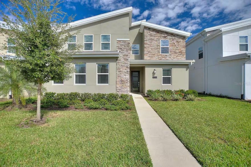 Experience resort style living in this spacious 7 bedroom 6 bathroom home located inside the sought after Storey Lake community in Kissimmee. Featuring 3,888 square feet of living space, this fully furnished home is designed for comfort, style, and unforgettable vacation experiences. The open concept layout includes a bright kitchen with stone counters, a large island, and stainless steel appliances, all overlooking the living and dining areas that flow seamlessly to the screened lanai and private pool.
Two bedrooms are conveniently located on the main floor, perfect for guests of all ages. Upstairs you will find the expansive primary suite along with additional themed bedrooms, a spacious loft, and multiple ensuite options that make hosting large groups easy. Storey Lake offers world class amenities including a water park, lazy river, fitness center, sports courts, and beautiful walking trails. Whether you are looking for a vacation retreat or a strong performing short term rental investment, this home delivers everything today’s buyers want in a central location minutes from Disney and Orlando’s top attractions.