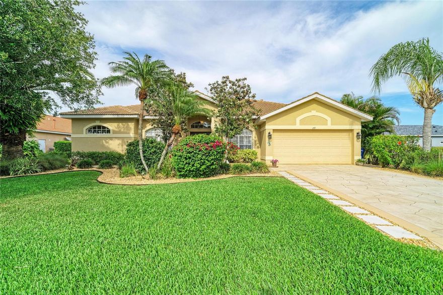 If you’ve been waiting for a home that offers functionality for everyday living, this is the one! Before you even enter the house, you are captivated by the beautiful landscaping in the front of the house. From the moment you walk through the front door, you can’t help but notice how the current owners have lovingly cared for the space over the years. A carefully thought-out floor plan offers spaces for both privacy or gatherings with friends and family. The foyer is flanked by the formal dining space to the right and dedicated office space on the left. Just passed the office, you will find the owners suite located within its own wing of the house, adorned with wood floors, a tray ceiling and three closets. From there, you enter into the en suite bathroom with double vanities, soaking tub and separate shower stall. You’ll love the space in the kitchen that is designed for cooks and bakers alike with a gas cooktop, double ovens and large island with bar seating. The large aquarium window allows for a flood of natural light! Gather in the family room for games or an evening of watching TV or escape to the living room for some quiet time or to snuggle with your favorite book. Bedrooms two and three are located off the kitchen and share a bathroom. At the back of the house is the fourth bedroom and third full bathroom, which is accessible from the pool. Speaking of the pool, every inch of it has been improved! Both the pool and spa were resurfaced, new tile and coping were added, the entire patio surface was redone, and a retractable awning was added making this outdoor oasis perfect for sipping your morning coffee, swimming & sunbathing or unwinding after a long day. An added mood enhancer are the solar lights mounted on the cage and the various colors you can choose for the pool light. A new fence was recently added to the yard and is adorned with the same solar lights as the pool area. Did I mention the view?! With the pond and preserve area out back, you’re guaranteed to catch a glimpse of deer that reside in the community or take in some time watching the various birds that visit on a daily basis. Some added benefits of this house are the newly added decorative hurricane impact glass on the front door, 2 AC units, smoke & fire alarm system, water leak sensors and a well for the lawn irrigation system. Greyhawk Landing is a gated community that is known for its green space, nature trails, low HOA fees and amenities that include 2 pools, splash zone, clubhouse, fitness center, tennis, pickle ball and basketball courts, soccer and baseball fields and playground. Should you decide to venture out of the community, it’s approximately 6 miles to I75, making commutes both north or south a breeze, shopping & dining are all conveniently located close by, and the pristine Gulf beaches are within a short drive. It’s time to live the Florida Lifestyle you’ve been dreaming about!