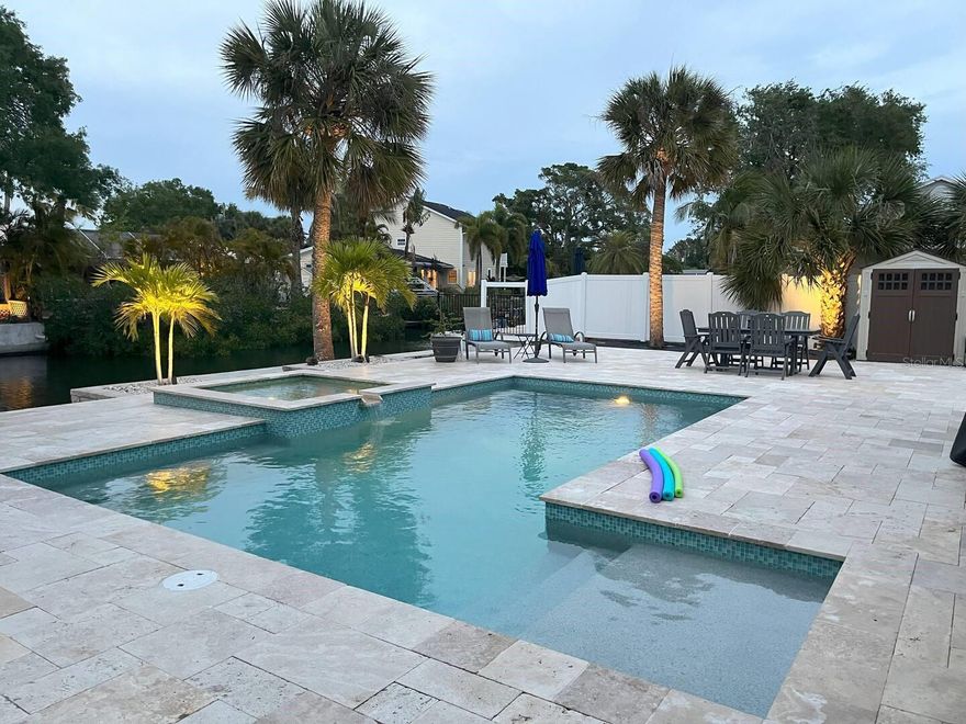 Listing reflects peak season rate. Available peak season months: January 2026, February 2026, March 2026, April 2026. Welcome to Leona's Retreat, a beautifully renovated, ground-level bungalow perfectly poised on the intercoastal canal waterway. This charming home offers the ultimate blend of peaceful island living and convenient access to all that Siesta Key has to offer. Step inside to a bright, coastal-styled haven designed for relaxation and comfort. The spacious primary bedroom features a plush king-size bed and a bathroom across the way, providing a private sanctuary. Two additional bedrooms offer flexible sleeping arrangements: one with a comfortable king-size bed, and the other ideal for families with a double bed and a single bed. You'll find a full kitchen stocked with all the essentials, plus a convenient washer/dryer to make your stay effortless. Outside, your expansive, private backyard is a true highlight. Take a refreshing dip in the private heated pool, unwind in the bubbling hot tub, or simply lounge in the ample space for sunbathing and outdoor dining. With direct access to the intercoastal canal, you can enjoy quiet moments fishing or watching the tranquil tides. Leona's Retreat boasts a truly prime location on a quiet, family-oriented street. You're just a delightful five-minute stroll to the vibrant Siesta Key Village, brimming with charming shops, delectable restaurants, and lively entertainment. And for those iconic beach days, the world-famous Siesta Key Beach is only a ten-minute walk away! We've ensured you're perfectly equipped for a memorable day by the sea. The home includes all the beach day essentials: beach chairs, beach towels, coolers, frozen ice packs, and a convenient cart to easily tote everything down to the sand. Ready to experience the best of Siesta Key? Book your unforgettable stay at Leona's Retreat today!