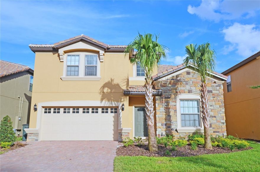 This fully furnished vacation/investment home is ideally located just minutes from Disney. With 8 bedrooms and 6 bathrooms, this property in theresort community of Windsor at Westside can comfortably accommodate up to 20 guests. It is ready for immediate use! The home features aspacious family and dining area, along with a large family room on the second floor. Enjoy outdoor gatherings in the private pool and hot spaarea, which offers amazing views of the water! The open kitchen is equipped with granite countertops and stainless-steel appliances, making itboth functional and stylish. Master suites are conveniently located on both the first and second floors, providing comfort and privacy for guestsand owners. Windsor at Westside, located in Kissimmee, FL, offers easy access to Orlando's theme parks, shopping, and dining options. Thecommunity features resort-style amenities, including a 10,000 sq. ft. clubhouse, a large pool with a slide and tiki bar, a fitness center, volleyballcourt, sundry shop, and video arcade. Plus, Florida’s popular beaches, such as Cocoa Beach and Clearwater Beach, are just over an hour's driveaway. This property presents a great opportunity for both personal use and investment.