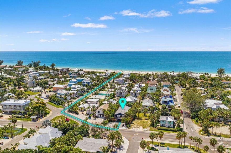 One or more photo(s) has been virtually staged. COASTAL INVESTMENT OPPORTUNITY! TURNKEY DUPLEX JUST ONE BLOCK FROM THE GULF!

Welcome to island living at its finest at 8106 Gulf Drive, Unit A & B in Holmes Beach! This fully furnished, turnkey, ELEVATED duplex offers the perfect blend of personal retreat and income-producing opportunity that is just one block from the Gulf with your own private residential beach access.  Each unit features 2 bedroom and 2 bathroom and completely updated.

Each unit has been thoughtfully updated with coastal-inspired style, featuring newer appliances, updated furnishings, and comfortable mattresses your guests will rave about, and they already do, with excellent reviews in place. Enjoy peace of mind with a metal roof, newer A/C unit, and hurricane-impact windows and sliding doors (just 4 years old).

Step outside and soak in the island lifestyle. Both units offer private balconies with Adirondack chairs, perfect for morning coffee or sunset breezes. The fully fenced yard (just 6 months old) provides ample space to add a pool (see rendering), while the side yard invites gatherings with a grill and firepit for relaxed coastal evenings. After a day at the beach, rinse off in the outdoor shower and store your gear in the owner’s storage room.

Each unit is equipped with its own laundry/utility room with washer and dryer, plus golf cart plug-ins for added convenience. The property also includes 2 kayaks, a paddleboard, and bikes, making it easy to enjoy everything the island has to offer.

For water lovers, the bonus doesn’t stop there! This property includes a DEEDED BOAT SLIP nearby, giving you quick access to the water anytime you please. "The Launch Pad" is perfect for kayaks, which are included with the property. Bring your imagination for a future dock/boat slip.

Built for durability and security, the home is elevated and equipped with flood systems, home was regularly maintained pest and rodent control for added confidence.

Located just one street from the Anna Maria City limits, this property allows for weekly rentals, maximizing income potential. Whether you choose to live in one unit and rent the other or lease both for strong returns, this duplex offers flexibility and exceptional value in a prime coastal location.

Ideal as a personal getaway, full-time residence, or high-performing investment! Follow your nose to the salt air and chase the gorgeous sunset.  This is your chance to own a slice of paradise with built-in income potential.  No shoes required.