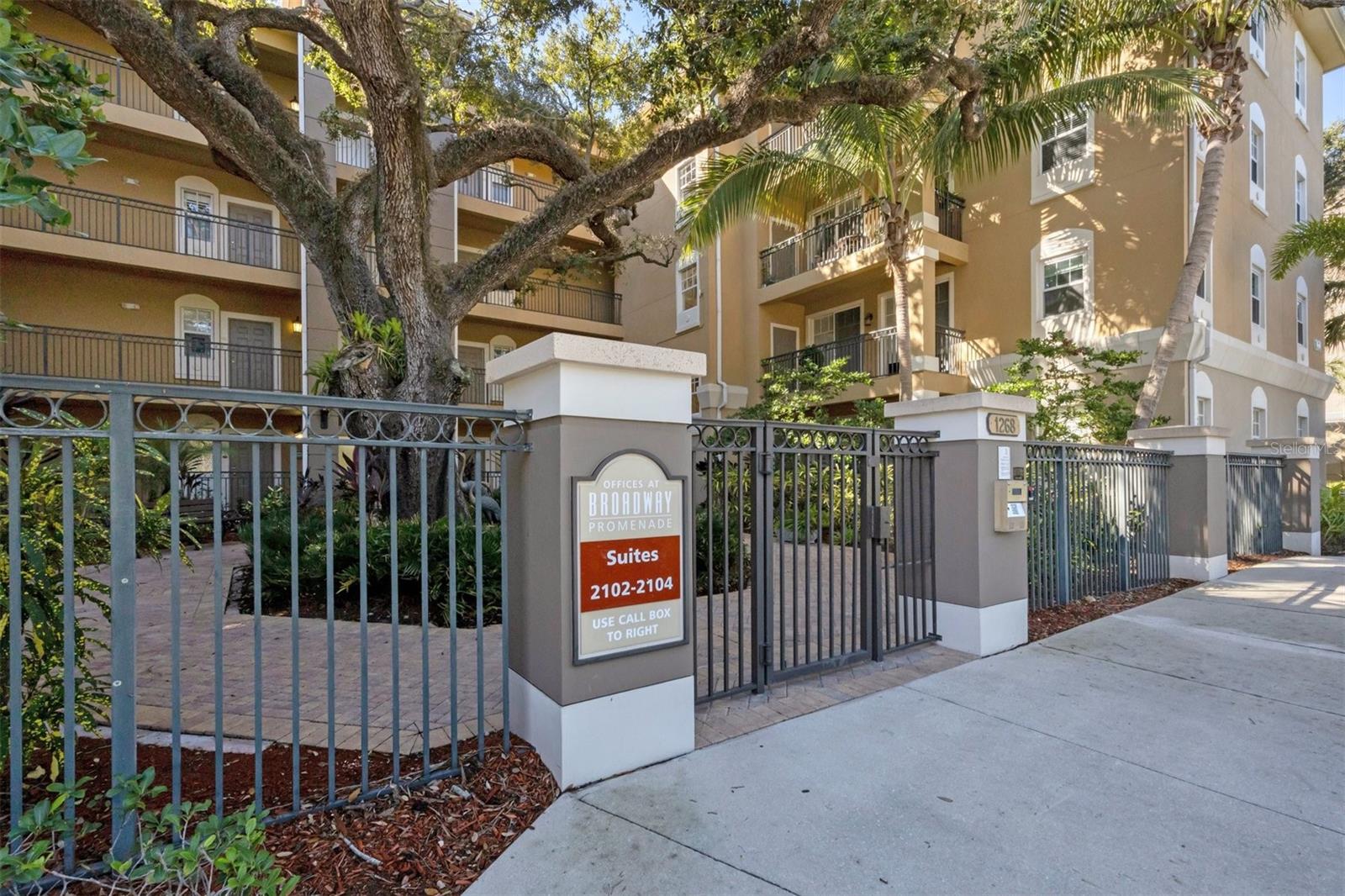 **Discover Your New Home in Downtown Sarasota!** Experience the vibrant lifestyle of downtown Sarasota in this stunning annual rental: a spacious 2-bedroom, 2-bathroom condo on the 3rd floor, featuring a delightful open balcony. Enjoy the convenience of a monthly rent that covers water, sewer, trash, internet, and a reserved parking space. Please note that electricity is approximately $70/month and is billed separately. This condo is equipped with a full-sized washer and dryer for your convenience, and the gated, secure building offers peace of mind with FOB access. An elevator ensures effortless travel to the 3rd floor, and the onsite concierge is ready to accept your package deliveries. Indulge in a variety of exceptional amenities, including a refreshing pool, a state-of-the-art fitness center, a billiard area, a business center, a stylish social/club room, and a cozy library. Plus, enjoy engaging community social activities that foster connections and friendships. Welcome to Broadway Promenade—your gateway to an exciting downtown lifestyle! Situated directly across from the breathtaking Sarasota Bay and the iconic Van Wezel Performing Arts Center, this location is truly unbeatable. With nearby conveniences such as a nail and hair salon, UPS, a cigar bar, and a 7-Eleven, everything you need is just moments away. Take a leisurely stroll to the heart of downtown Sarasota or explore the charming Ringling, all while surrounded by lush, mature trees that create a serene oasis with easy access to all that Sarasota has to offer. Don't miss out on this incredible opportunity! Call today to schedule your private showing and start living the life you've always dreamed of!