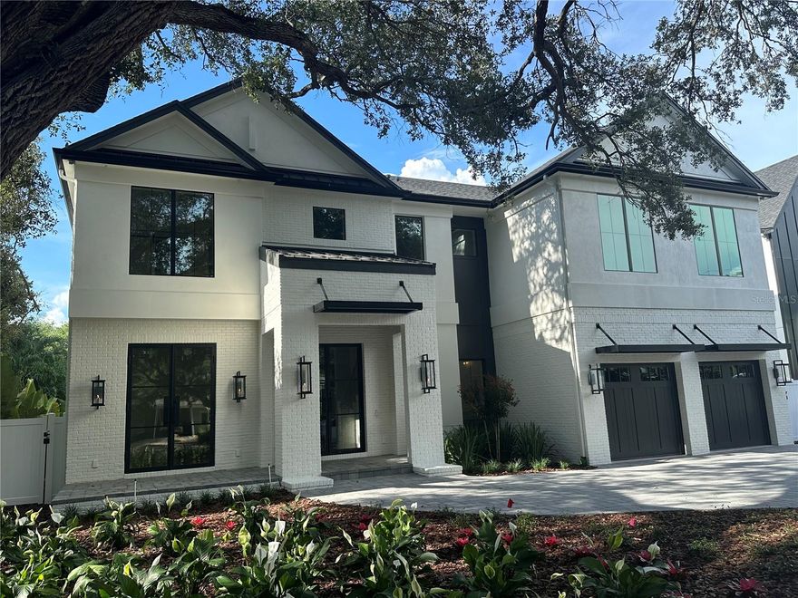 Pre-Construction. To be built. Welcome to the "Birchwood" model by Luxury Home Builder, Taralon Homes! This custom home will sit on a beautiful tree lined street in sought after Bayshore Beautiful.   The home has 4,922 sf of living space with 5 ensuite bedrooms (one guest suite located on the first floor), 2 additional half baths, a 1st floor office, an upstairs game room, a 3 car garage, plus a beautiful heated pool with spa.  There are custom luxury finishes throughout the home including a custom iron front door, stairwell with wood tread and iron balusters, 7 inch plank wood flooring, porcelain tile throughout the wet areas,  crown molding, 8 foot interior doors and soaring 11.4 foot ceilings on the first floor with 10 feet on the 2nd floor, custom built closets, both upstairs and downstairs laundry facilities, upgraded spray foam in the attic +++ so much more! The kitchen features maple wood cabinetry, 42” upper cabinets with light rails and glass doors, your choice of granite or quartz with island to have waterfall edge countertop, tile backsplash, built in full size Thermador refrigerator and full size Thermador freezer, 48 inch Thermador gas range with griddle and a custom 52 inch range hood, and wine chiller.  Situated off the kitchen and grand living room is the large, covered lanai with tongue and groove painted ceiling, built in outdoor kitchen with gas grill all overlooking the gorgeous pool and spa and finished off with silver travertine pavers. MAKE YOUR CUSTOM SELECTIONS NOW to add your own personal touch!  Brochure with the floorplan and detail of the finishes is available.