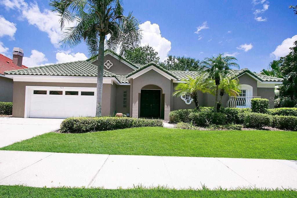 Over 2,700 square feet Four Bedroom Three and One half Bathrooms residence in Vista Royale of Metrowest. Atrium Patio and Pool. Tropical plants and paved deck, all screen covered just inside the front door. Three rooms upstairs with one full bath. Two bedrooms with closets. Third room has been used as a playroom/hobby room or office. Master Bedroom is on the First floor and over looks the swimming pool and patio. Large walk in closet and spacious en-suite with tub and separate shower. Formal Dining room. Dinette area adjacent to kitchen and part of the gathering room. There is a separate One bedroom and Full bathroom on the pool deck and separate from the main house. Lawn service and Pool service is also included.
This home is also for sale MLS O6324406. $724,900