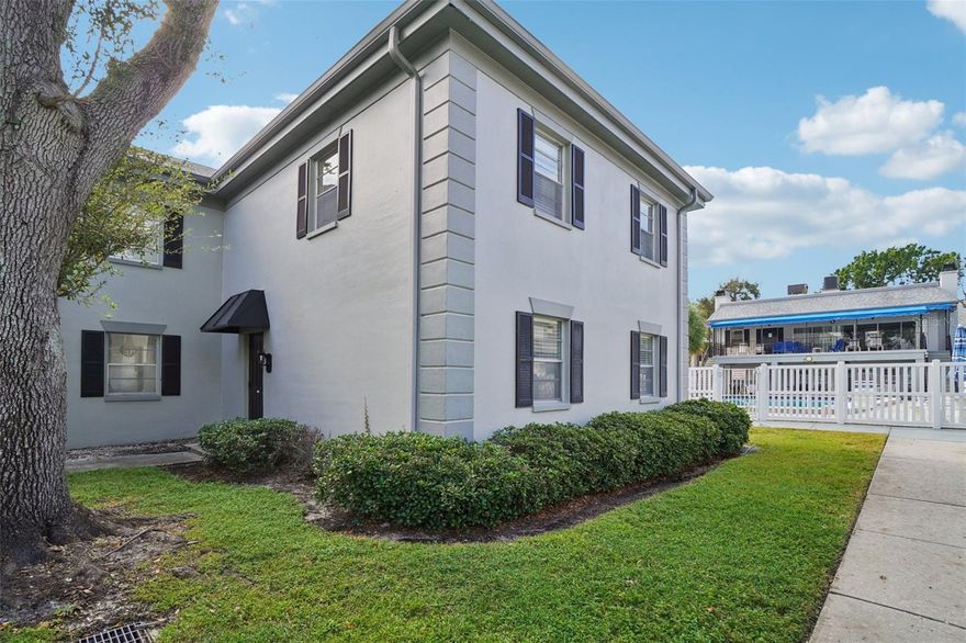 This GORGEOUS fully remodeled condo is ready for new owners to make it home, or their 2nd home, 1.5 miles to St Pete Beach.  The entire unit is stylishly remodeled with stainless steel appliances, granite counters and soft close cabinets in the kitchen and bath.  All the fixtures and lighting are very modern, creating a sharp accent to the subway tile in the bath.  The updated look is completed with luxury vinyl flooring throughout.  Newer HVAC (2021).  This unit has exceptional storage with large closets in the bedroom and living space.  The home is immaculate and move in ready.  Les Chateaux is an all ages community. No need to look further than your own backyard for the sparkling pool and 2 story clubhouse.  Enjoy the sun on your back patio directly behind the pool, or hop on the Sunrunner bus right here that runs from downtown St Petersburg to St Pete Beach and leave the car at home.  There is assigned parking and ample guest parking.  Maintenance fees includes building exterior and grounds, cable, trash removal, water, sewer, and flood insurance. Walk to Publix, banks, winery, bowling, restaurants and the Pasadena Shopping Center. Right next to the complex is Baywood Park, a beautiful waterfront park on Boca Ciega Bay with walking trails, playground, sculpture garden, picnic tables, and tennis courts. When driving you are 5 min to the beach, 15 min to downtown St Petersburg and 35 min to Tampa International airport.  Why throw money away on rent?  Come view this South Pasadena gem right in the middle of everything and in the heart of paradise.