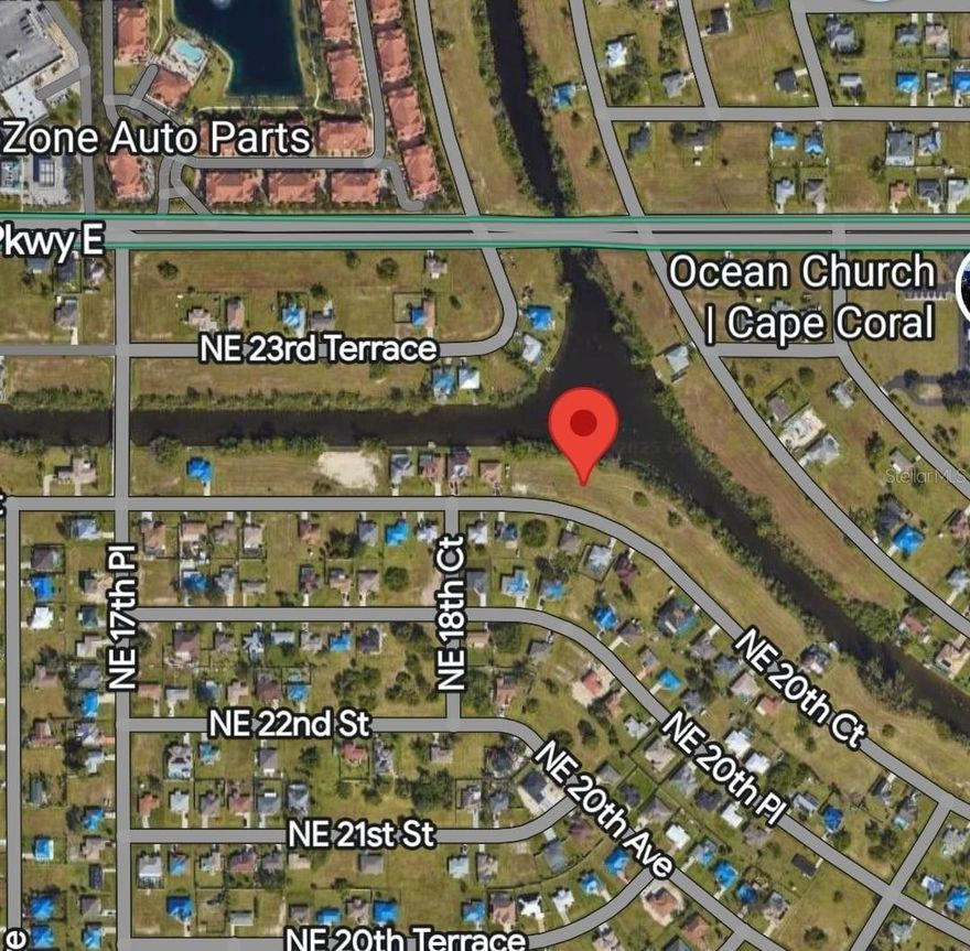 Excellent location to build your dream home on this clear fresh waterfront lot in Cape Coral, Florida. Beautiful wide and multiple directions of serene views of the 200+ ft wide Jaguar Canal. Enjoy the sunrise, sunset, fishing and kayak etc. Florida lifestyle. Close to Publix, Walmart Super-center, Home Depot, Lowes, Target, ALDI, Bjs, Starbucks, VA Clinic, AMC, Bed, Bath & Beyond, medical facilities & MORE!!! And also close to US Hwy 41 and I-75 that conveniently go everywhere!